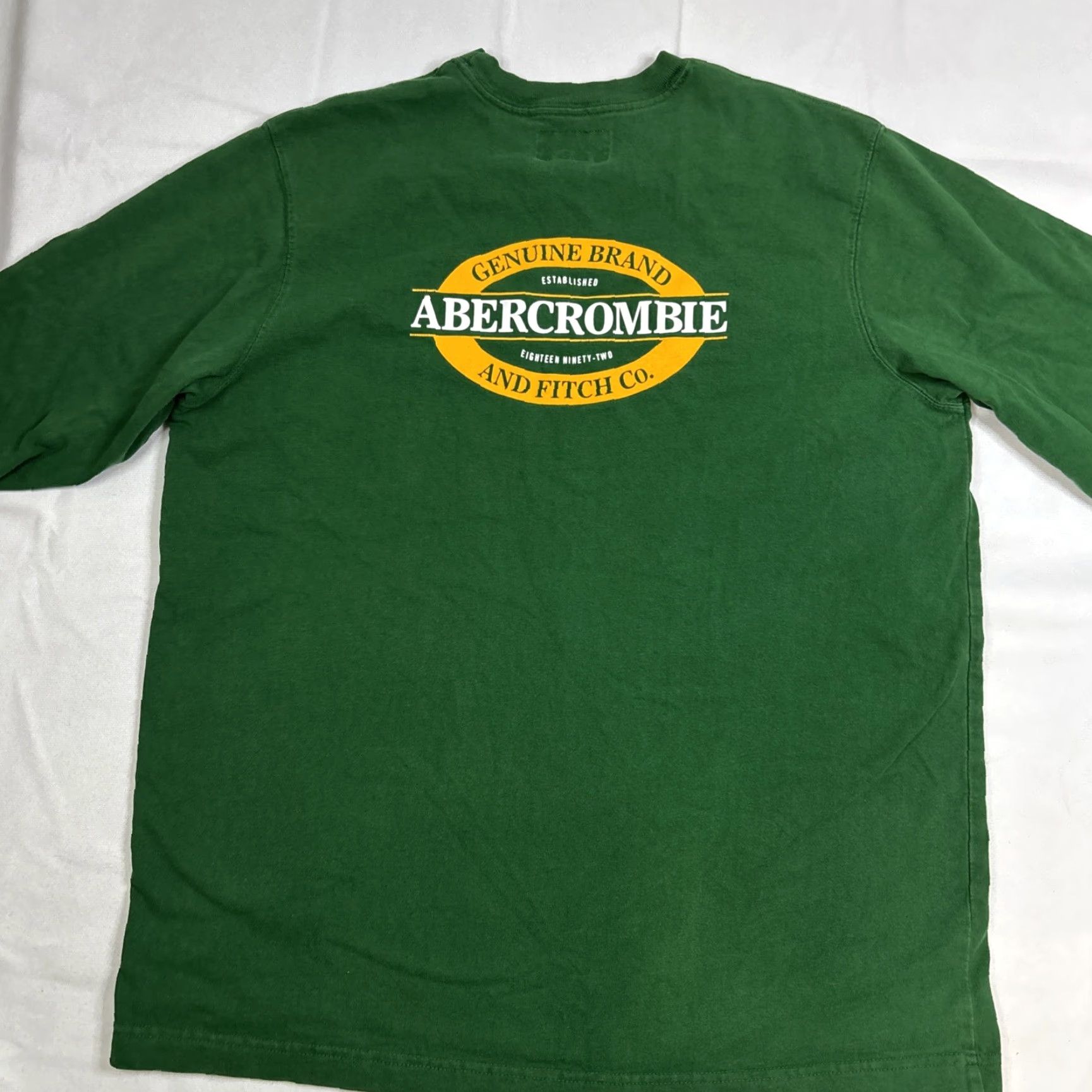 Abercrombie & Fitch Abercrombie & Fitch Long-sleeved Heavy Tee XL Dark Green Men's T-Shirt XL Green Mens Size US XL / EU 56 / 4 - 5 Thumbnail
