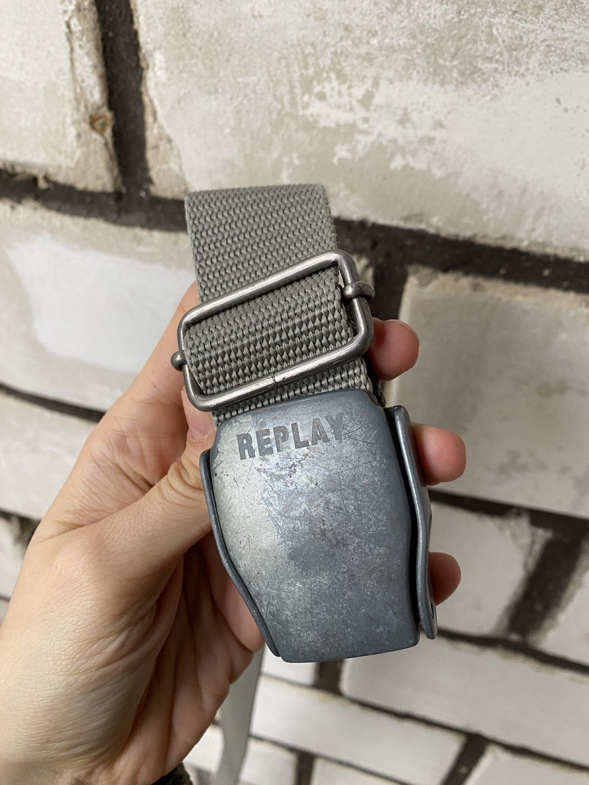 Japanese Brand × Replay y2k Replay canvas tape belt Size ONE SIZE - 3 Thumbnail