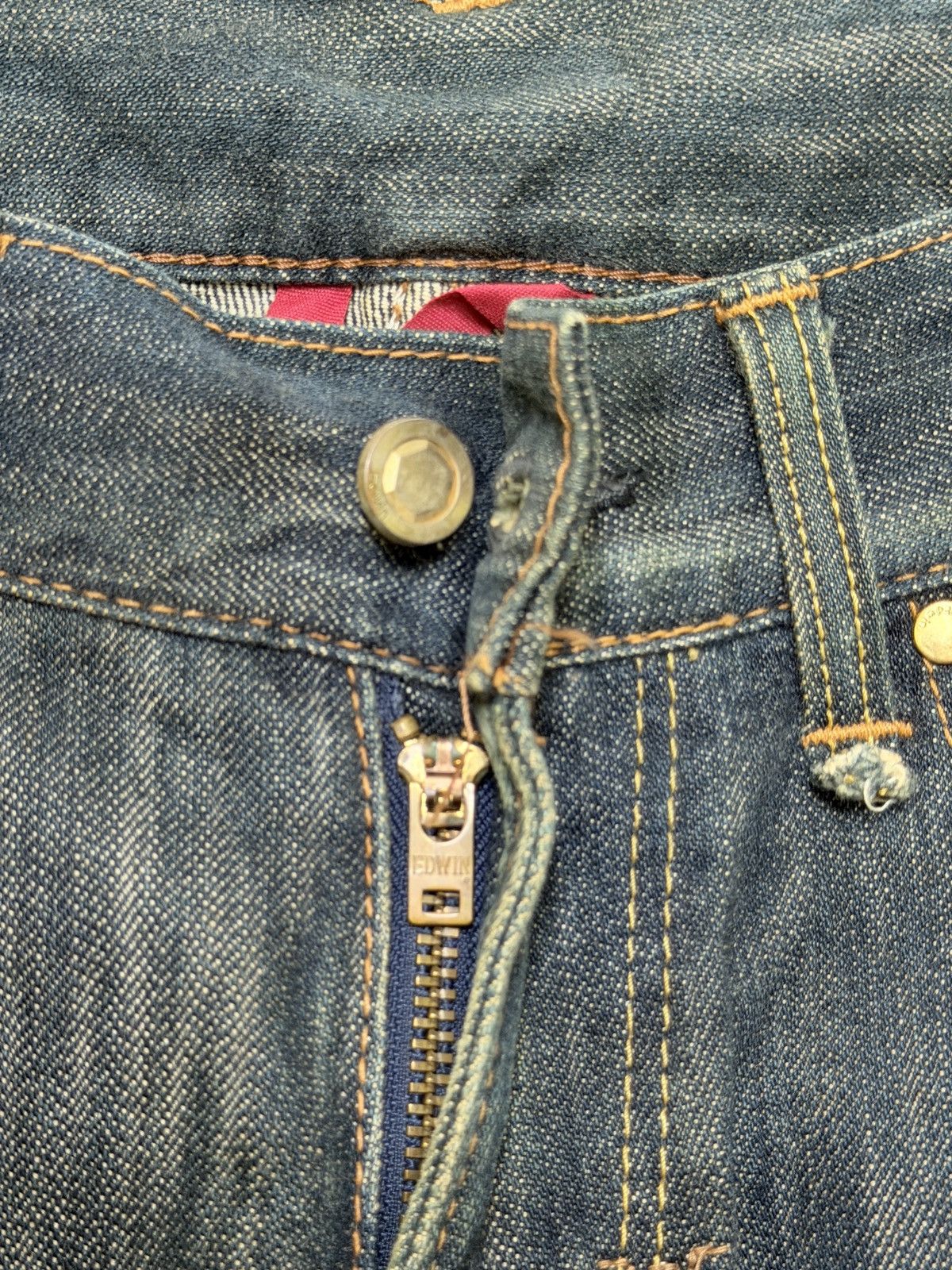 Edwin Flared EDWIN 503 Distressed Style V Pocket Denim Jeans Size US 31 - 8 Thumbnail