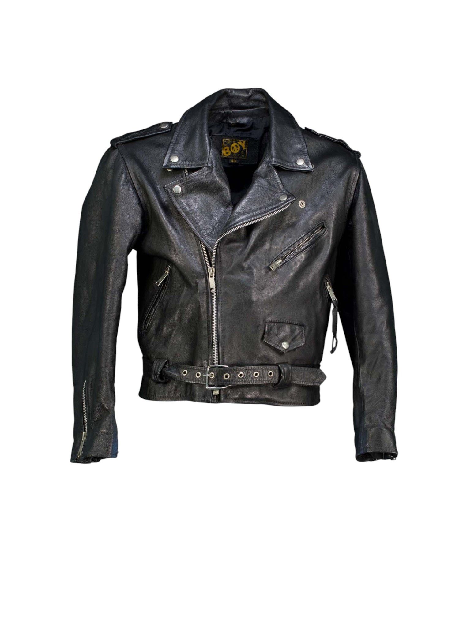 Boy London Boy London Vintage 80s Iconic Black Leather Biker Jacket S Size US S / EU 44-46 / 1 - 1 Thumbnail