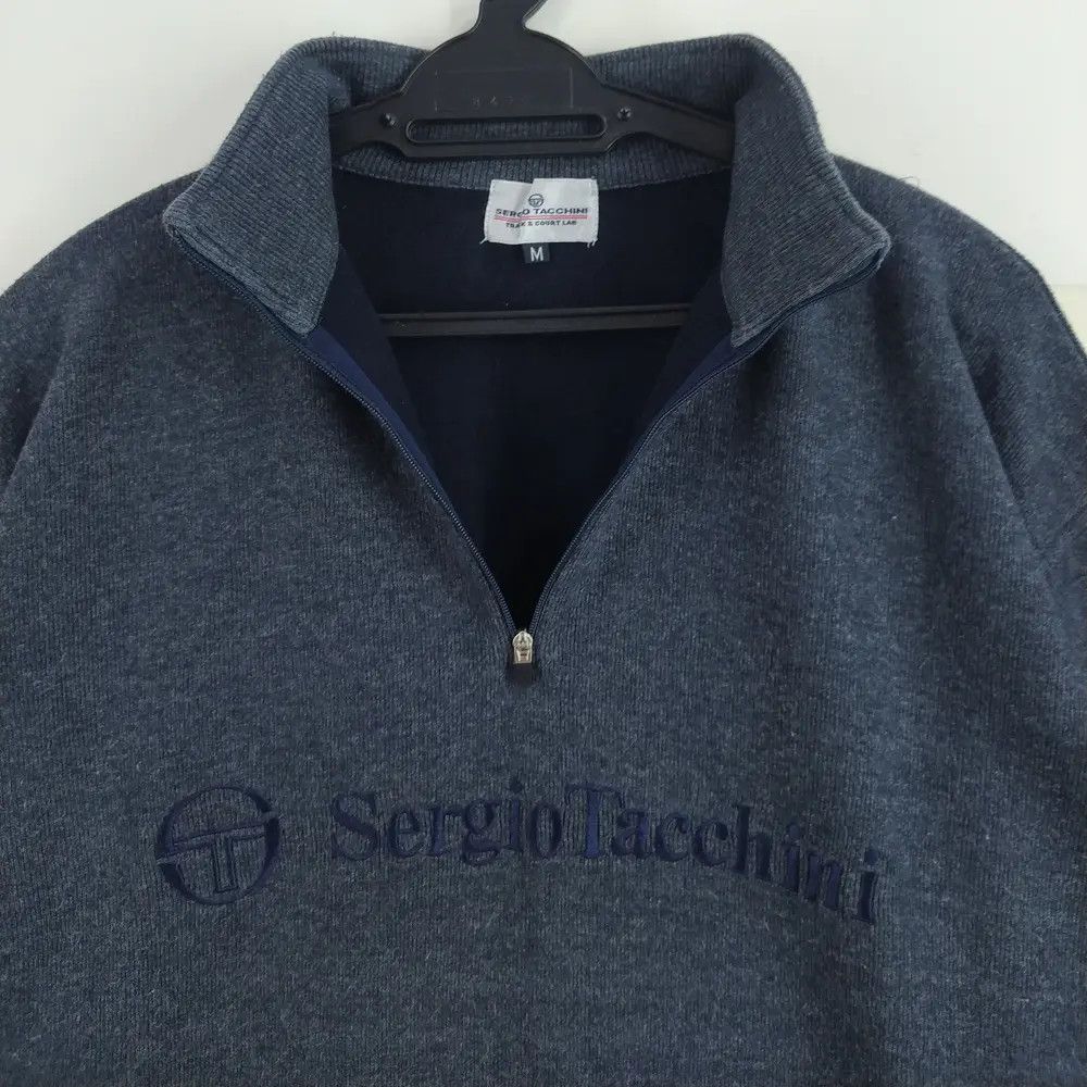 Sergio Tacchini Vintage Sergio Tacchini Embroidery Half Zipper Japan Made Size US L / EU 52-54 / 3 - 3 Thumbnail