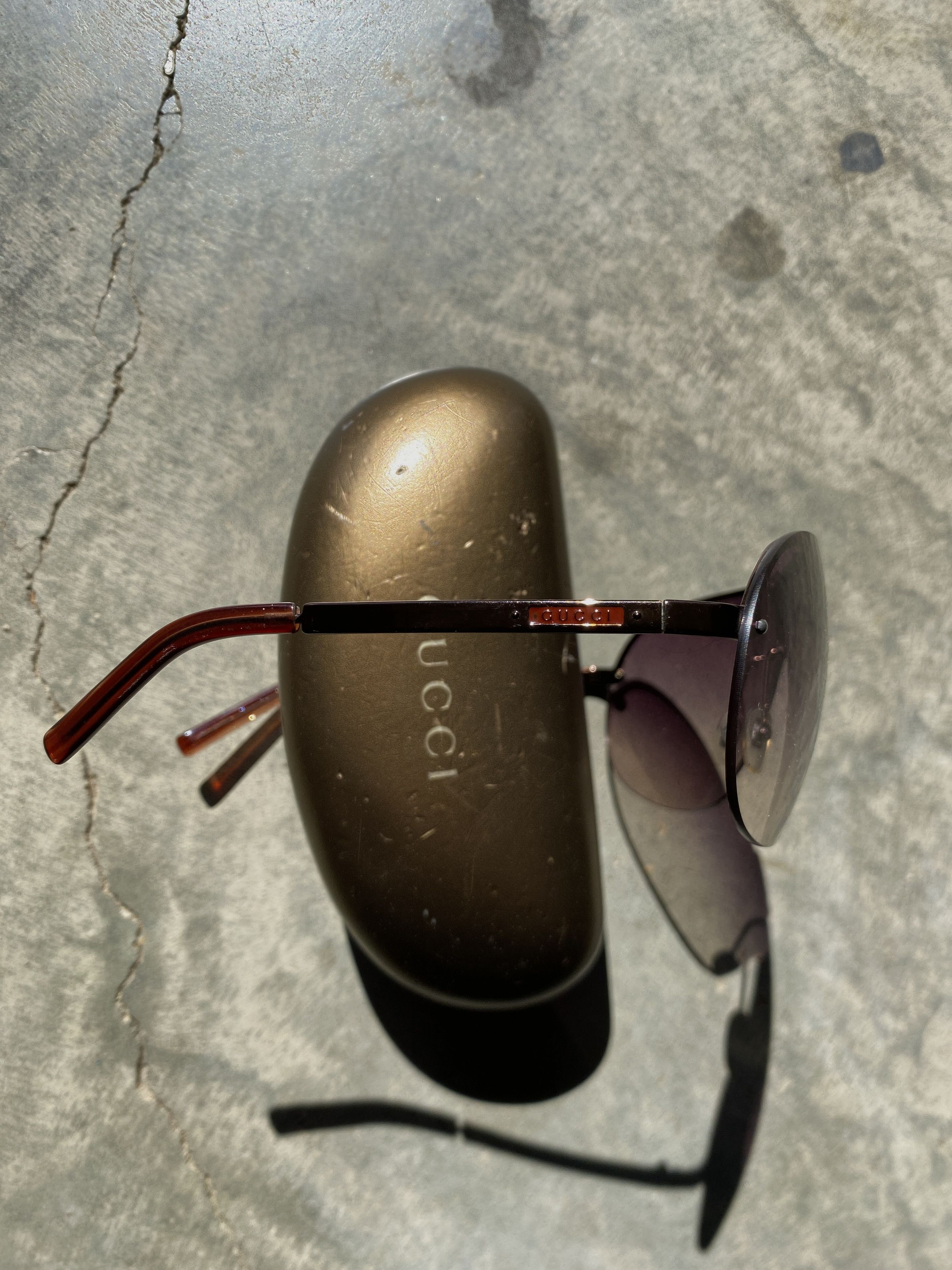 Gucci Gucci Pink Gradient Aviator Sunglasses GG 1618S Size ONE SIZE - 6 Thumbnail