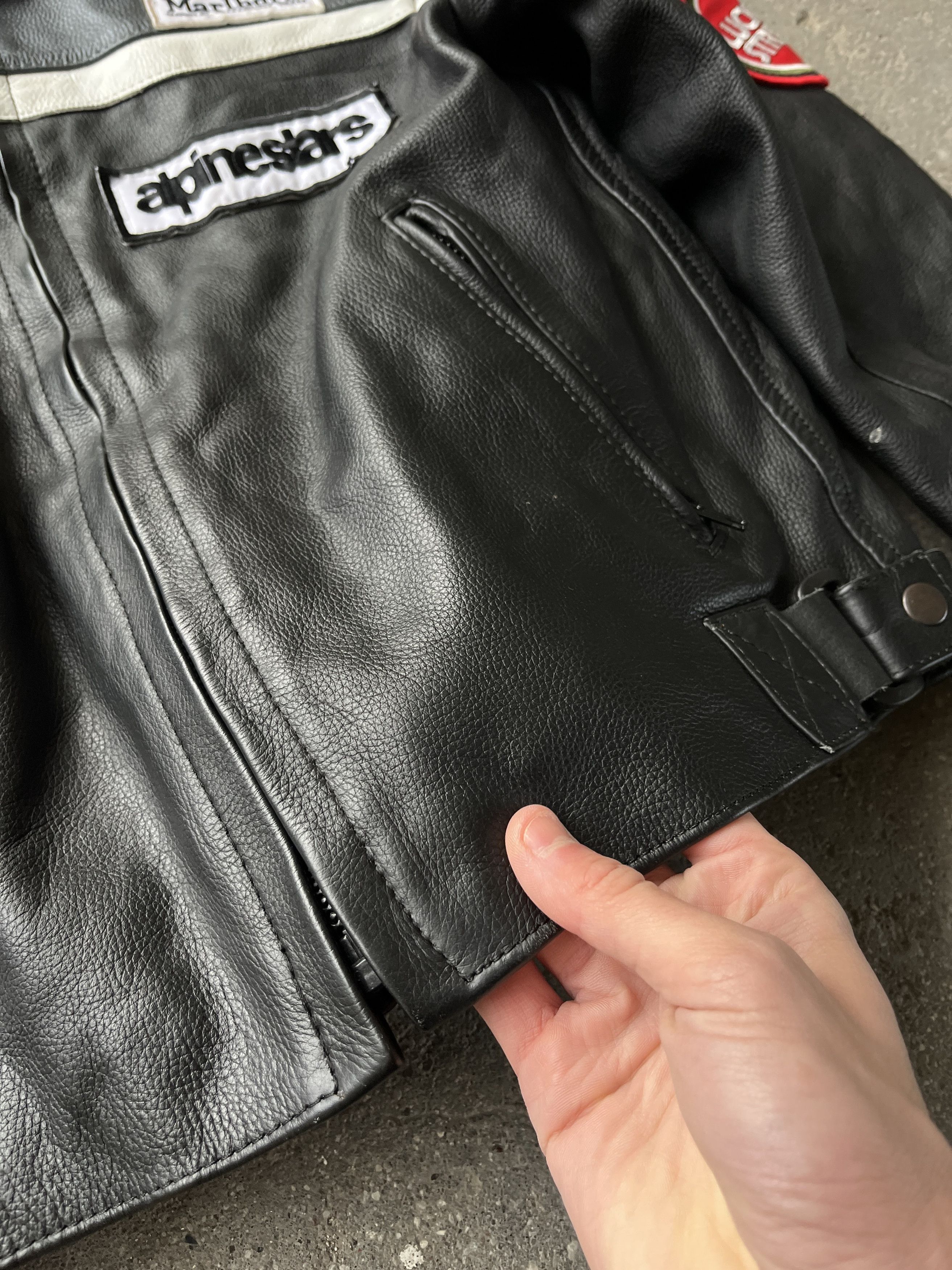 Other Heavy leather motorcycle racing jacket Alpinestars Marlboro Size US S / EU 44-46 / 1 - 4 Thumbnail