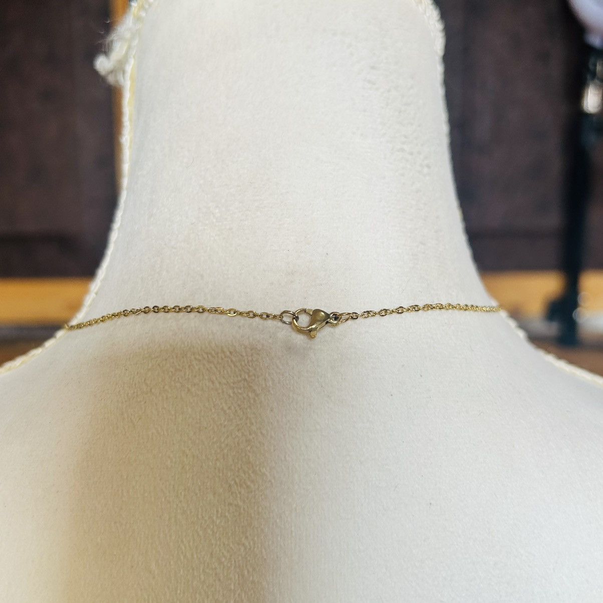 Handmade Handcrafted faceted teardrop clear glass crystal necklace Size ONE SIZE - 5 Thumbnail
