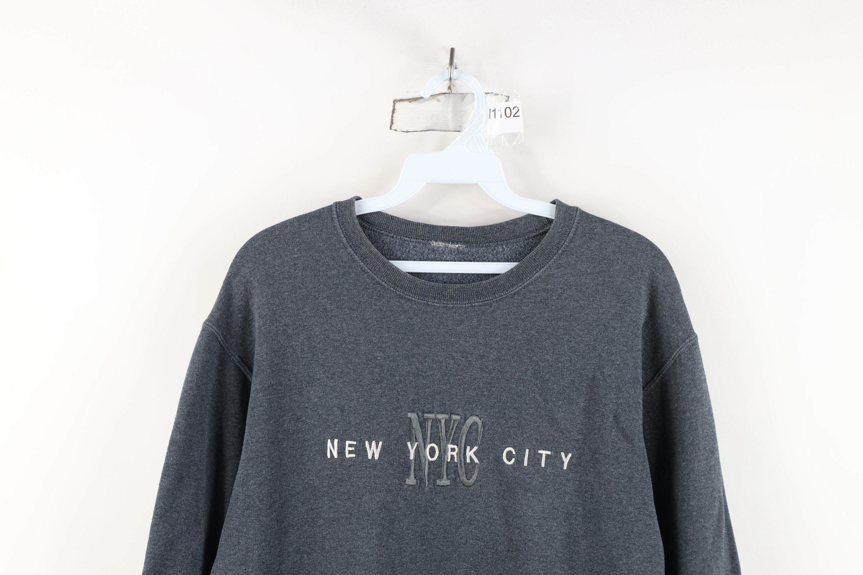 Vintage Vintage 90s Streetwear New York City NYC Sweatshirt Gray Size S / US 4 / IT 40 - 2 Thumbnail