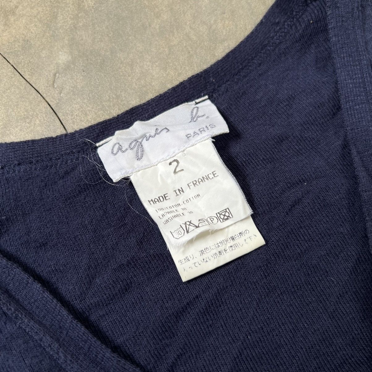 agnes b. Vintage Agnes B Navy Knit Cardigan Size S / US 4 / IT 40 - 4 Thumbnail