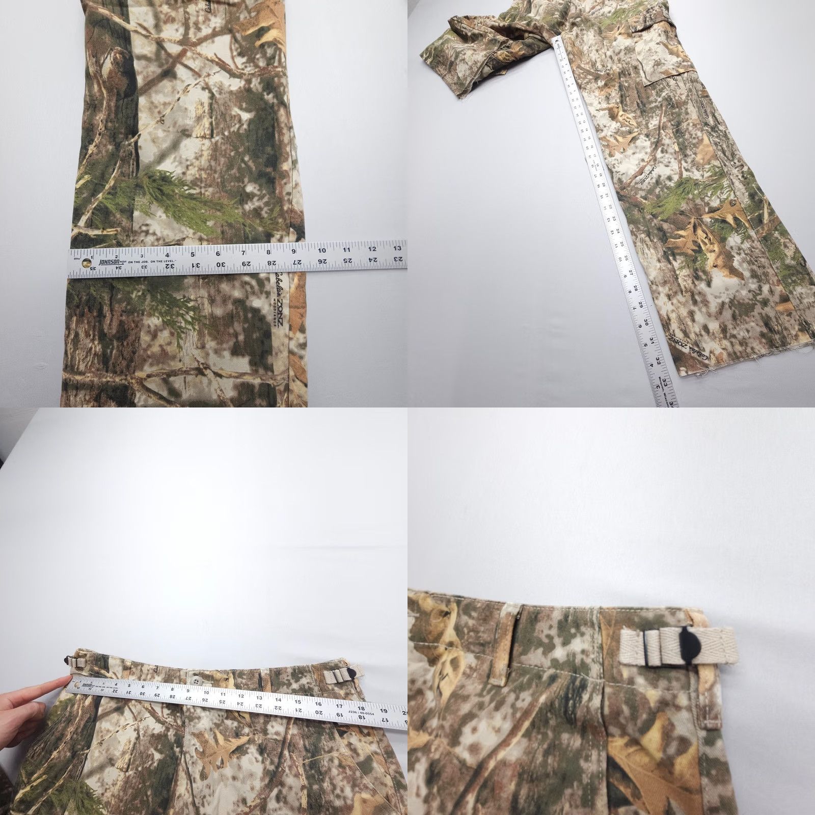 Vintage Cabela's Woodlands Camo Cargo Pants Mens 36 x 33 Hunting Adjustable Cargo Pocket Twill Cotton Blend Pocketed Belted Casual Workwear Size US 36 / EU 52 - 8 Thumbnail