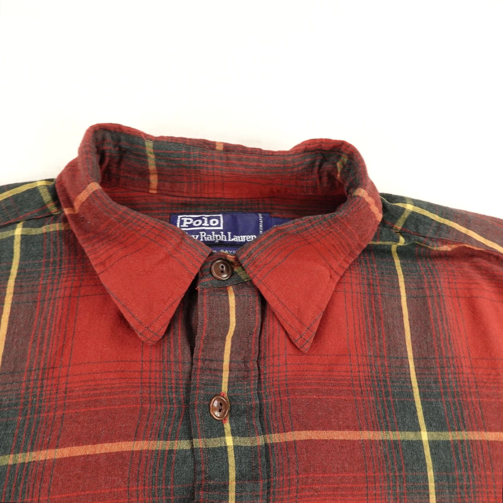 Polo Ralph Lauren VINTAGE Polo Ralph Lauren Shirt Mens 2XL Long Sleeve Casual Button-Up Plaid Rayon 90s Size US XXL / EU 58 / 5 - 2 Thumbnail