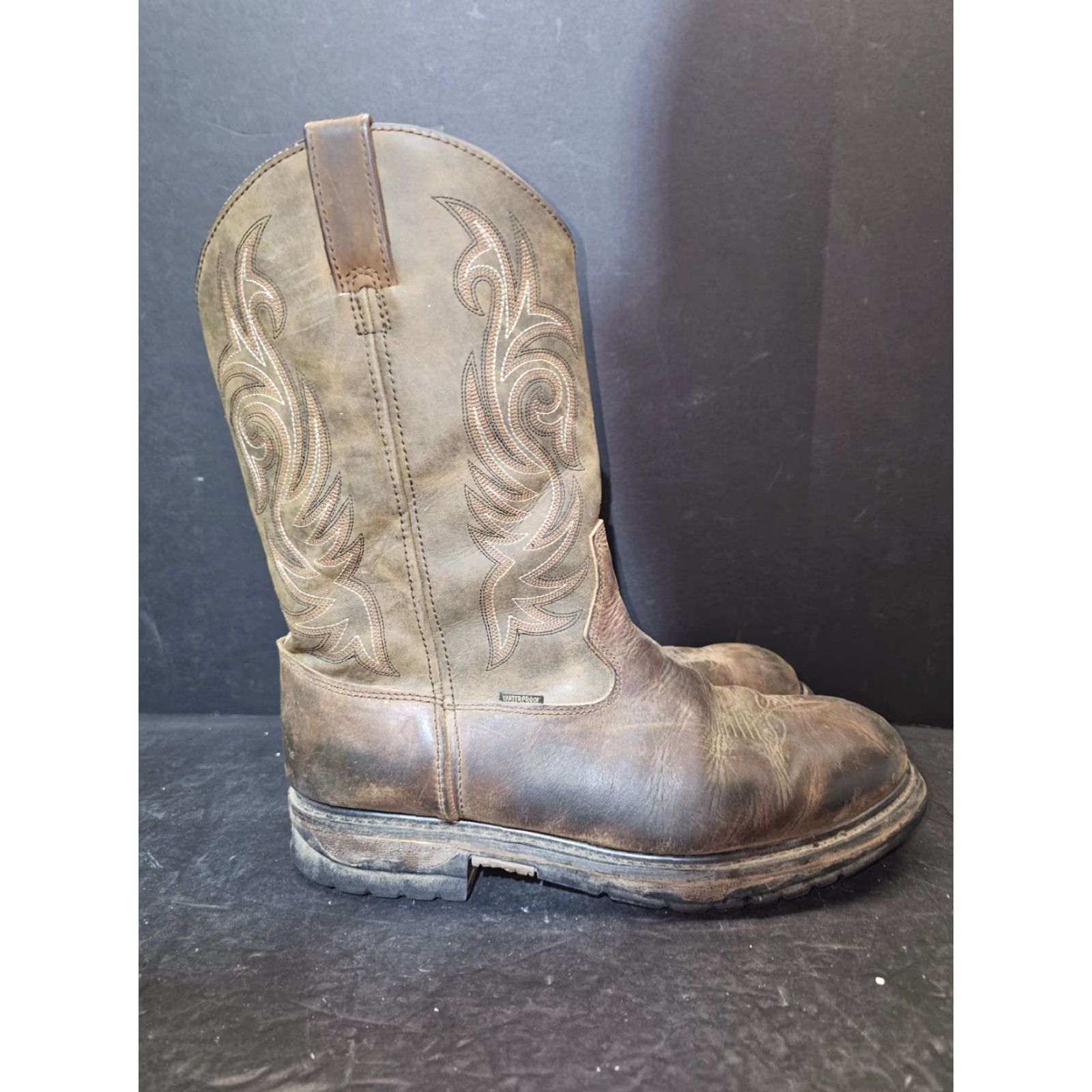 Vintage Laredo Hammer Signature Western Cowboy Waterproof Leather Work Boots Mens Sz 14D Boots Leather Western Workwear Casual Size US 14 / EU 47 - 2 Thumbnail