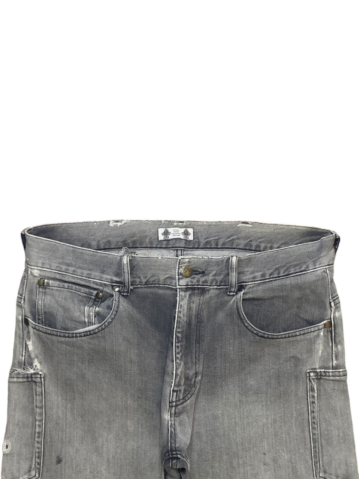 Japanese Brand Vintage Japanese Brand Buckle Back Cargo Baggy Jeans Size US 36 / EU 52 - 4 Thumbnail