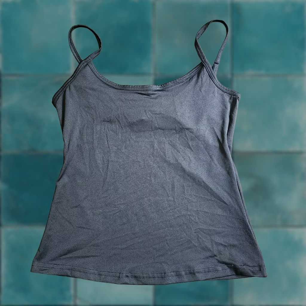 Vintage Lily Tank Top Black Sleeveless Spaghetti Strap Pullover - Small Womens Regular Fit Short Sleeveless Teen Casual Formal Party/Cocktail Size S / US 4 / IT 40 - 1 Thumbnail