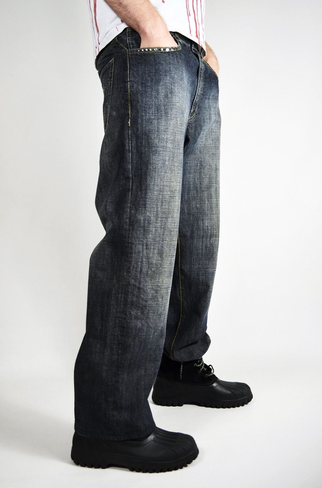 Ecko Unltd. Y2k Ecko UNLTD Baggy Fit Metal Big Logo Denim Jeans Size US 34 / EU 50 - 9 Thumbnail