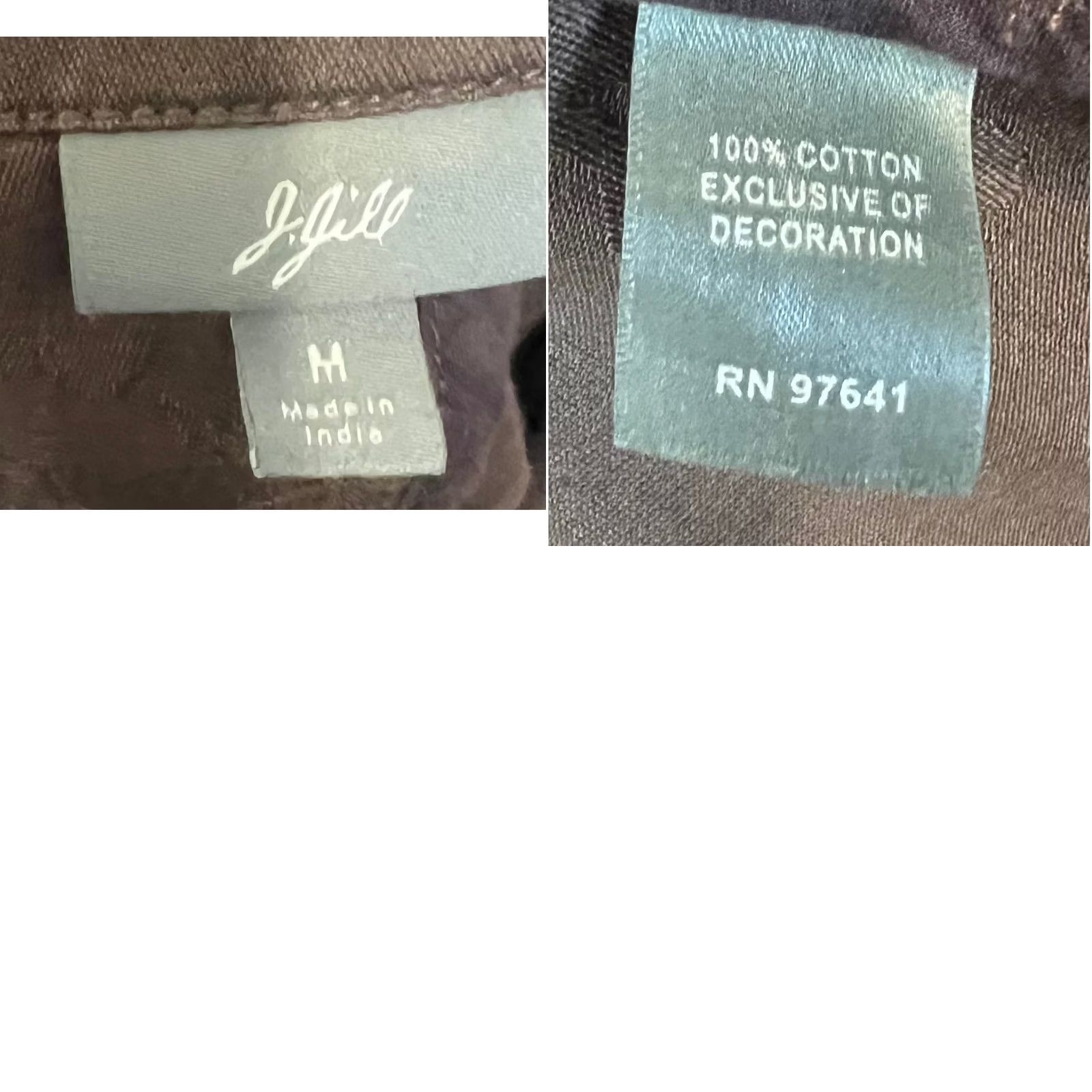 J. Jill J.Jill Blazer Brown Jacquard Embroidered Floral One-Button Cotton Size M Women's Jacket Size M / US 6-8 / IT 42-44 - 8 Thumbnail