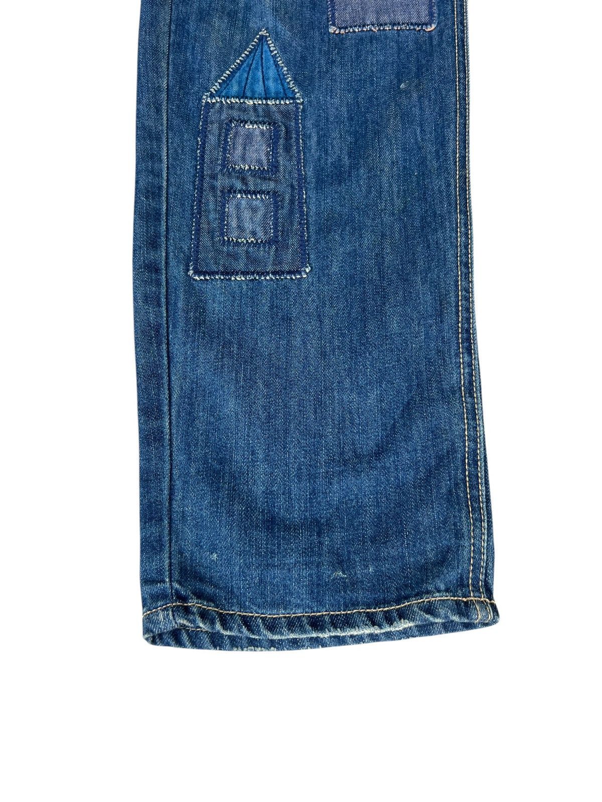 Issey Miyake Dirty Mud Stains Denim Ne-net Drop Crotch Patchwork Jeans Size US 32 / EU 48 - 10 Thumbnail