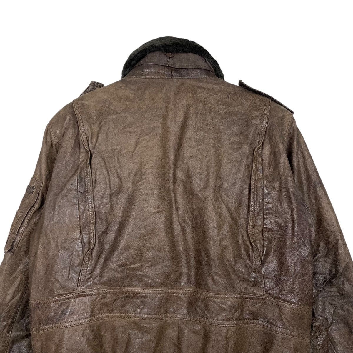 Japanese Brand Japanese Brand Military Leather Jacket Size US S / EU 44-46 / 1 - 8 Thumbnail