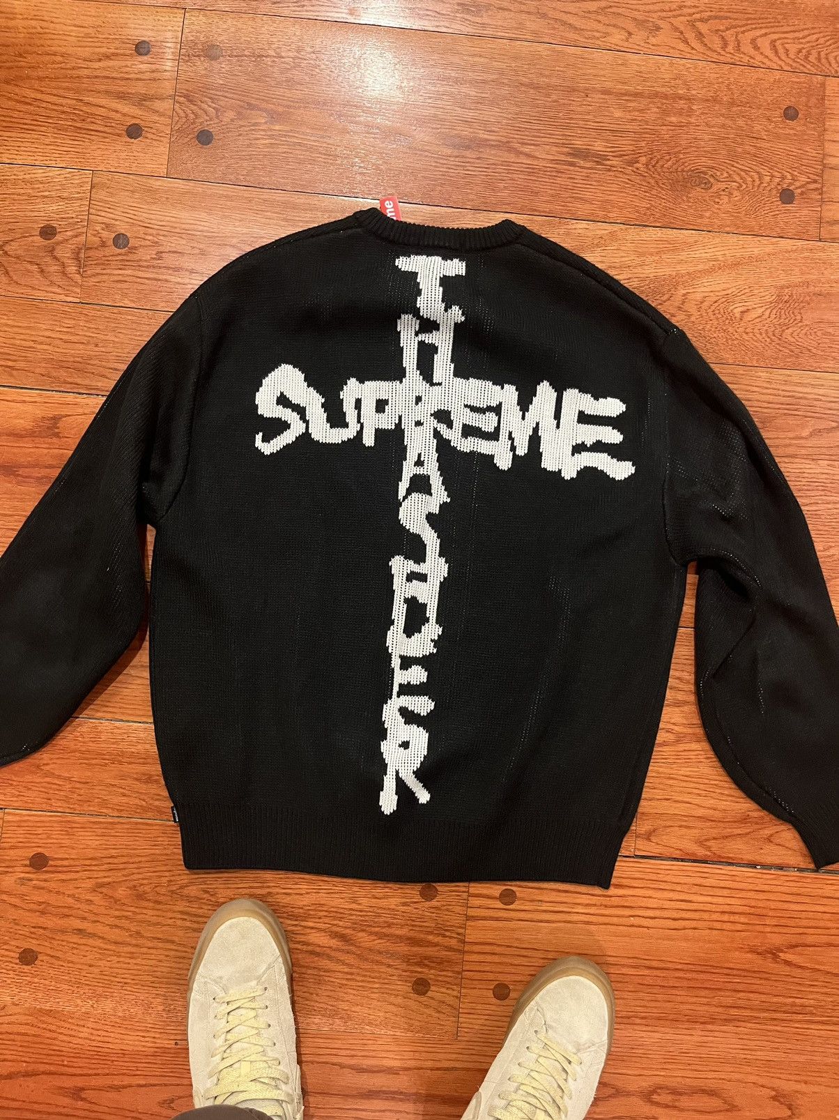 Supreme Supreme Thrasher Sweater Black Cross FW24 Large | Grailed