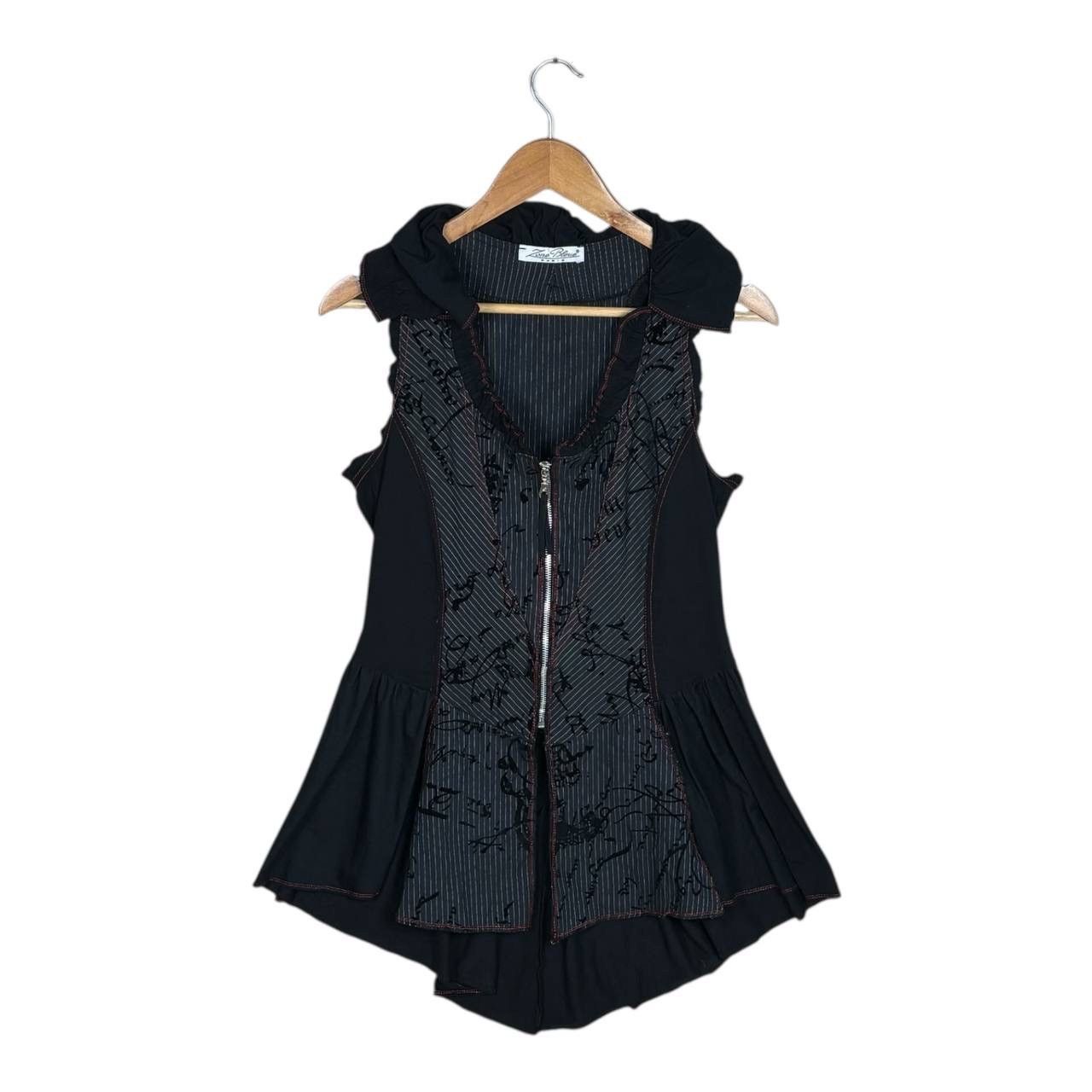 If Six Was Nine Zone Bleue Paris Archive Pinstripe Vest Dress Goth Y2K Size S / US 4 / IT 40 - 1 Thumbnail