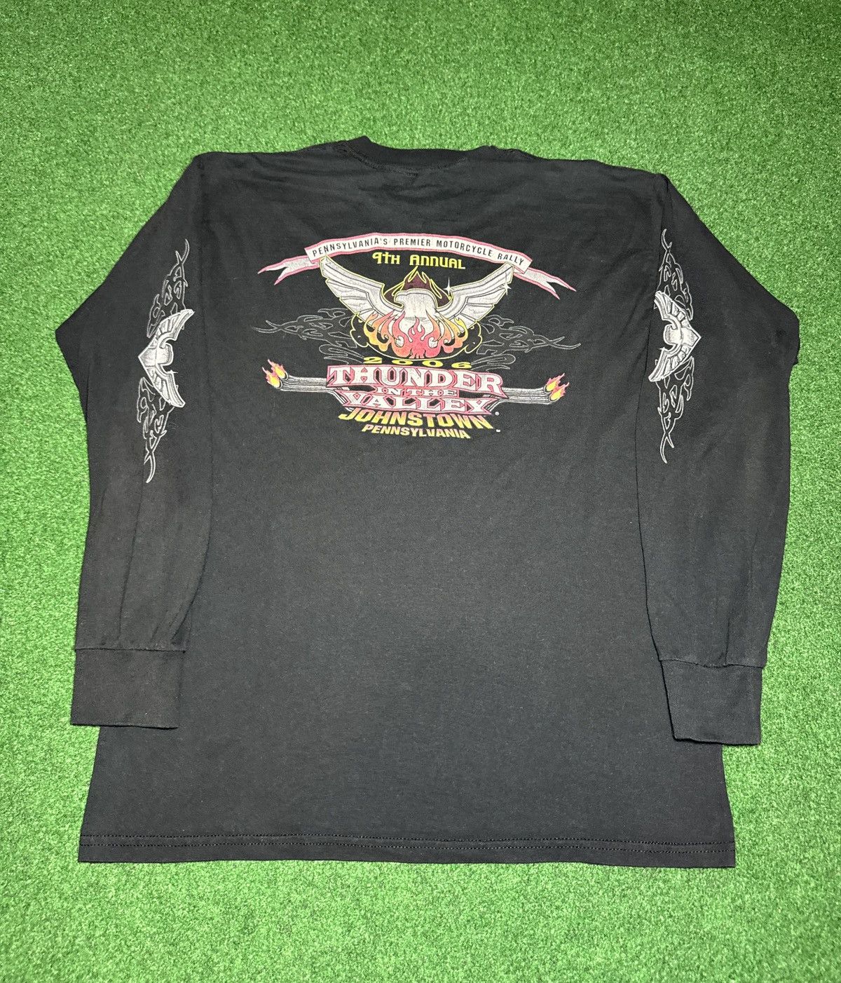 Harley Davidson Thunder In The Valley Biker Johnstown Long Sleeve T Shirt Size US L / EU 52-54 / 3 - 2 Thumbnail