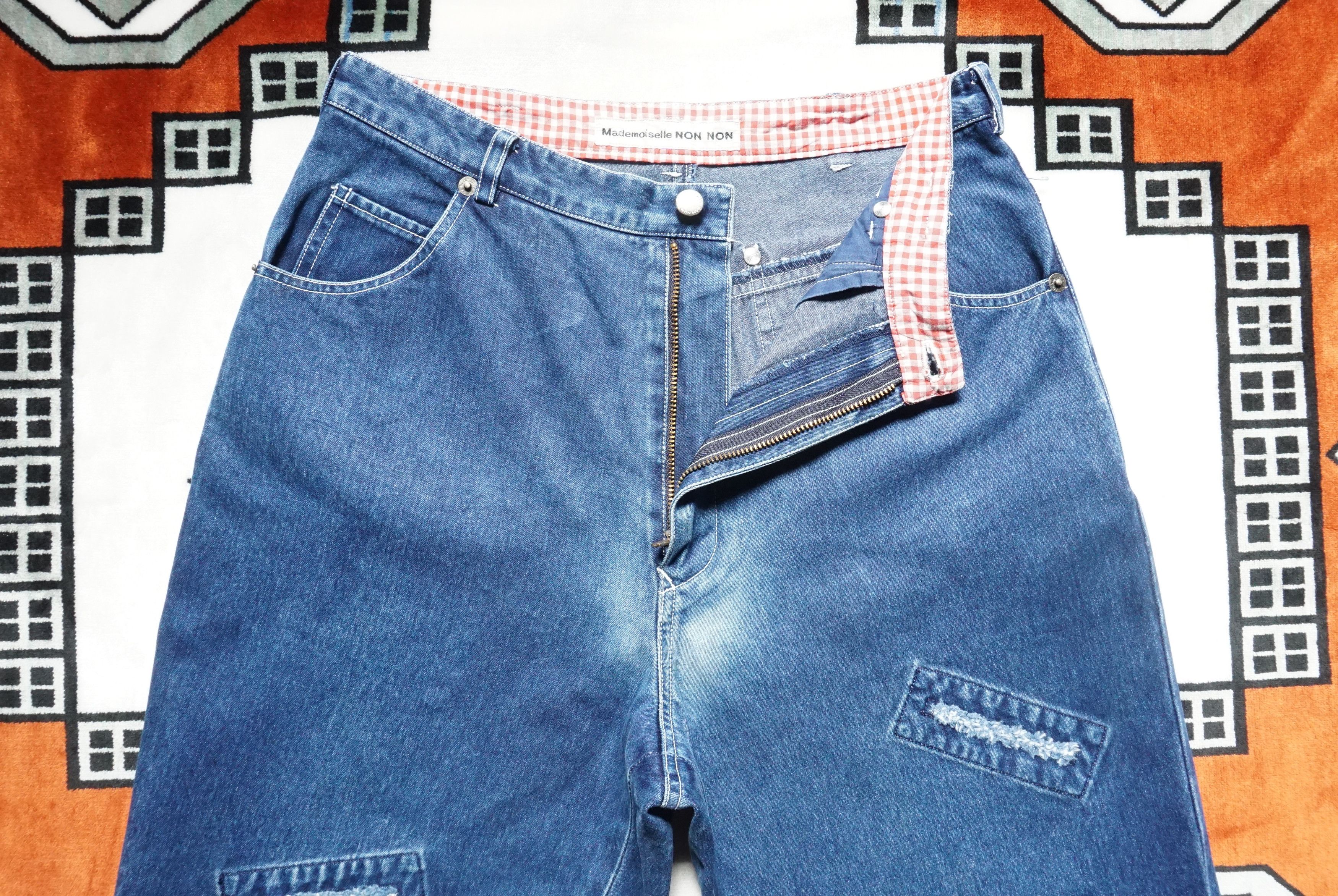 Japanese Brand mademoiselle Non Non Distress Jeans Size 25" / US 0 / IT 36 - 5 Thumbnail