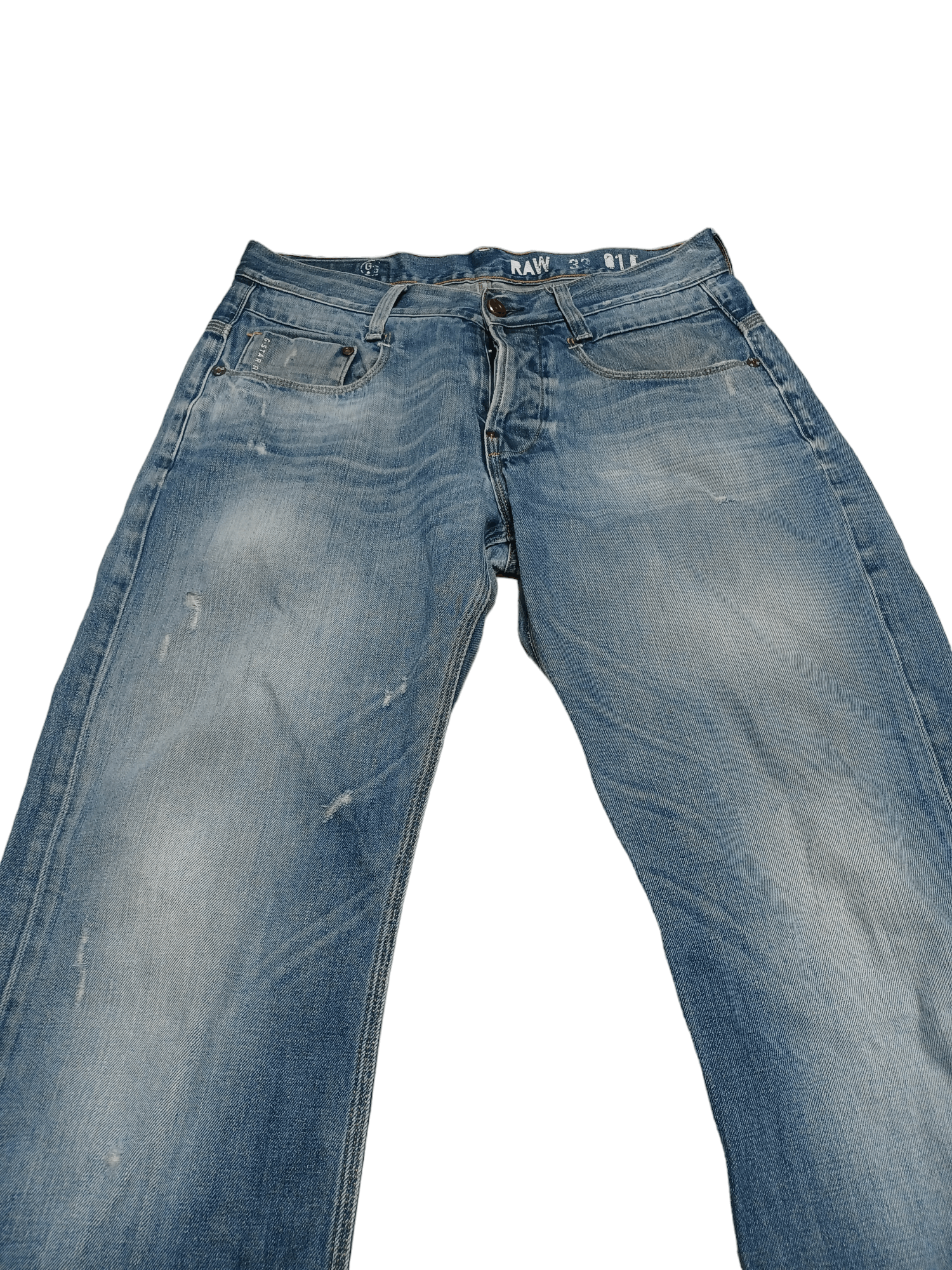 G-Star G STAR RAW DISTRESSED 3301 W32 L32 JEANS DENIM Size US 32 / EU 48 - 2 Thumbnail