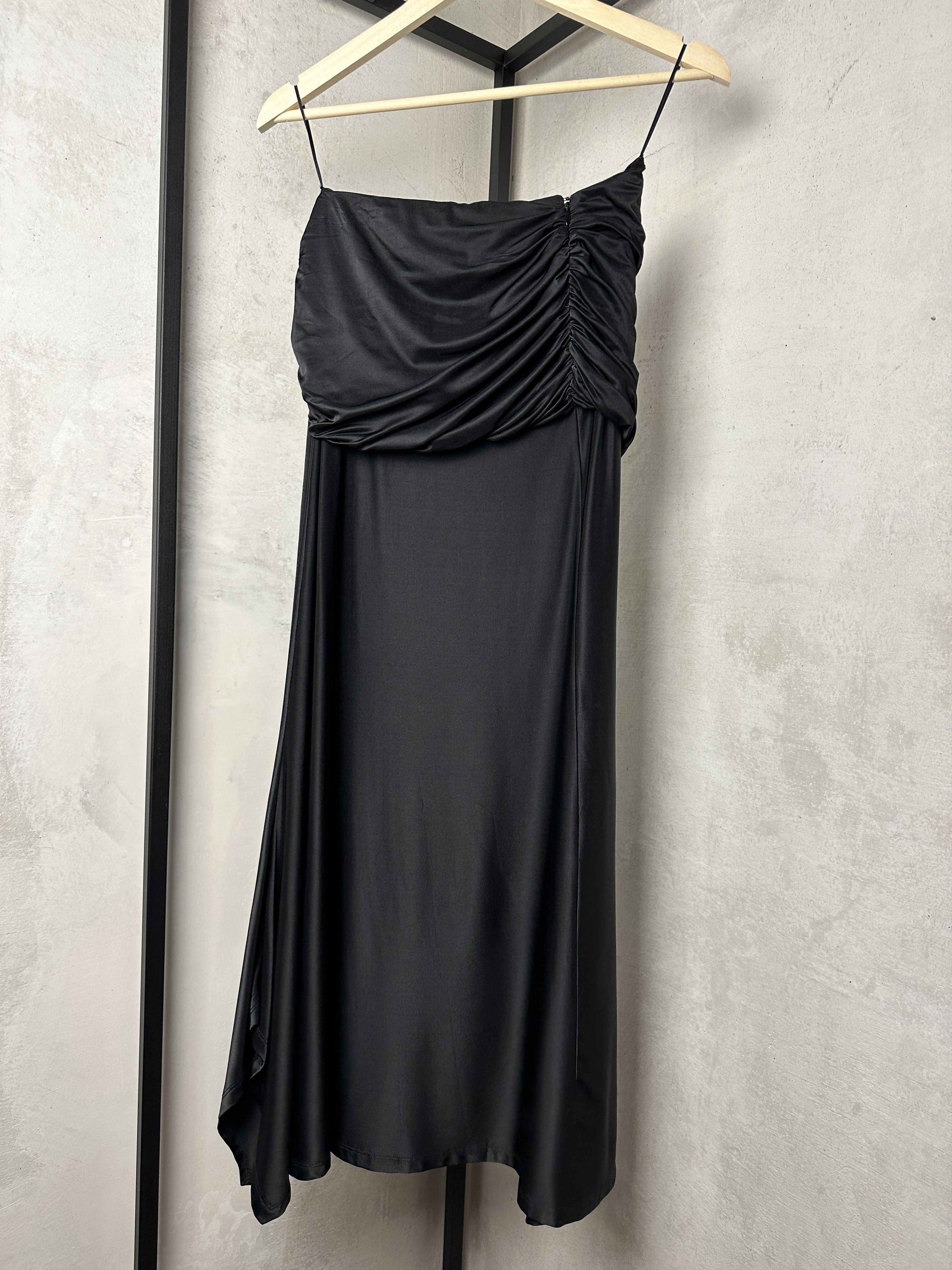 Paco Rabanne Paco Rabanne Black Ruched Maxi Skirt Size 26" / US 2 / IT 38 - 9 Thumbnail