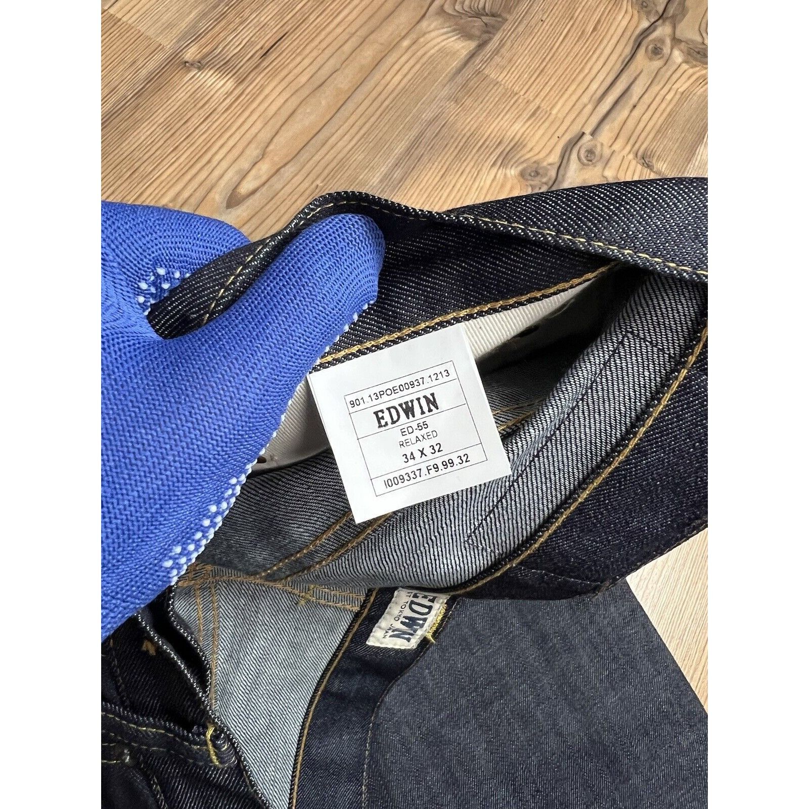 Edwin MINT! Edwin Blue Raw Denim Relaxed Fit Jeans Pants Size 34x3 Size US 34 / EU 50 - 14 Thumbnail