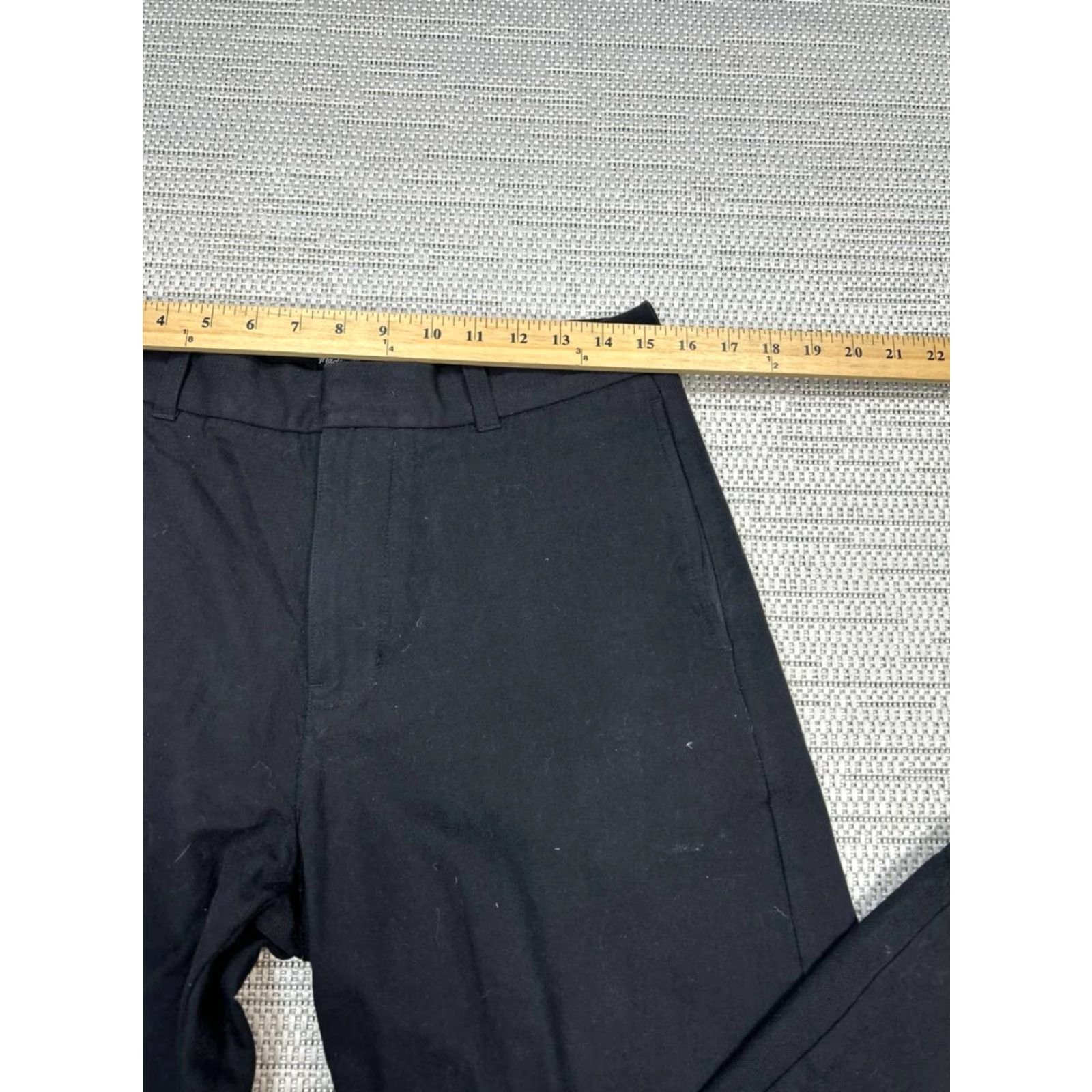 Madewell Madewell Pants Womens 30 Black Canvas Cotton Mid Rise Straight Leg Casual Cropped Adjustable? (Oops) Size 30" / US 8 / IT 44 - 6 Thumbnail