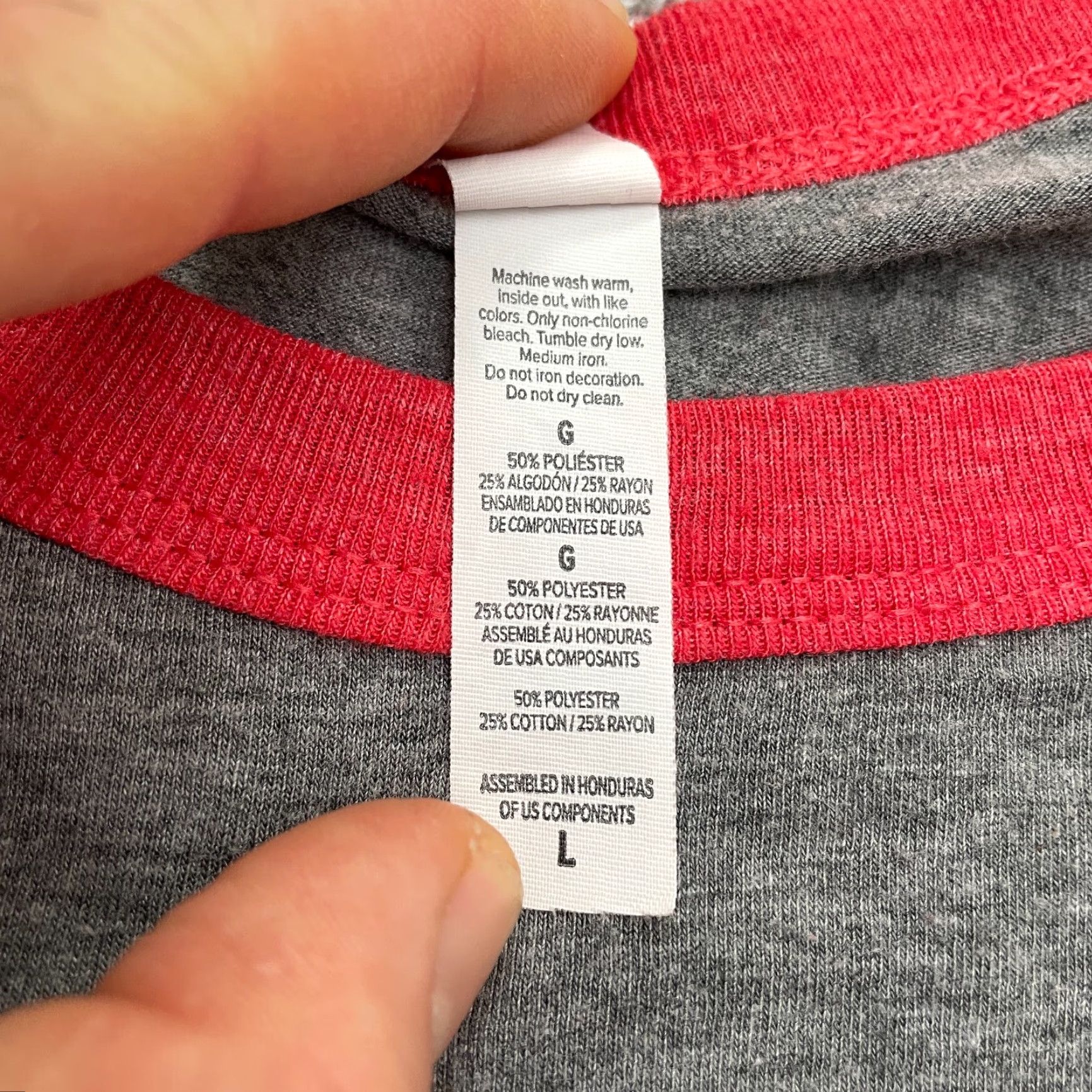 Vintage Bella + Canvas Baseball Tee Shirt Mens L Gray Raglan 3/4 Sleeve Casual Shirt Size US L / EU 52-54 / 3 - 5 Thumbnail