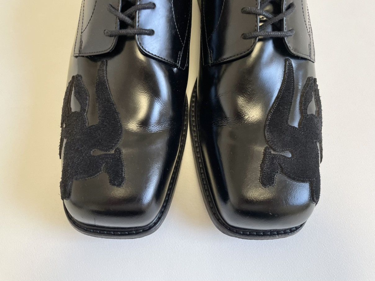 Stefan Cooke ‘Pegasus Patch’ Square Toe Leather Derby Shoes Size US 12 / EU 45 - 3 Thumbnail