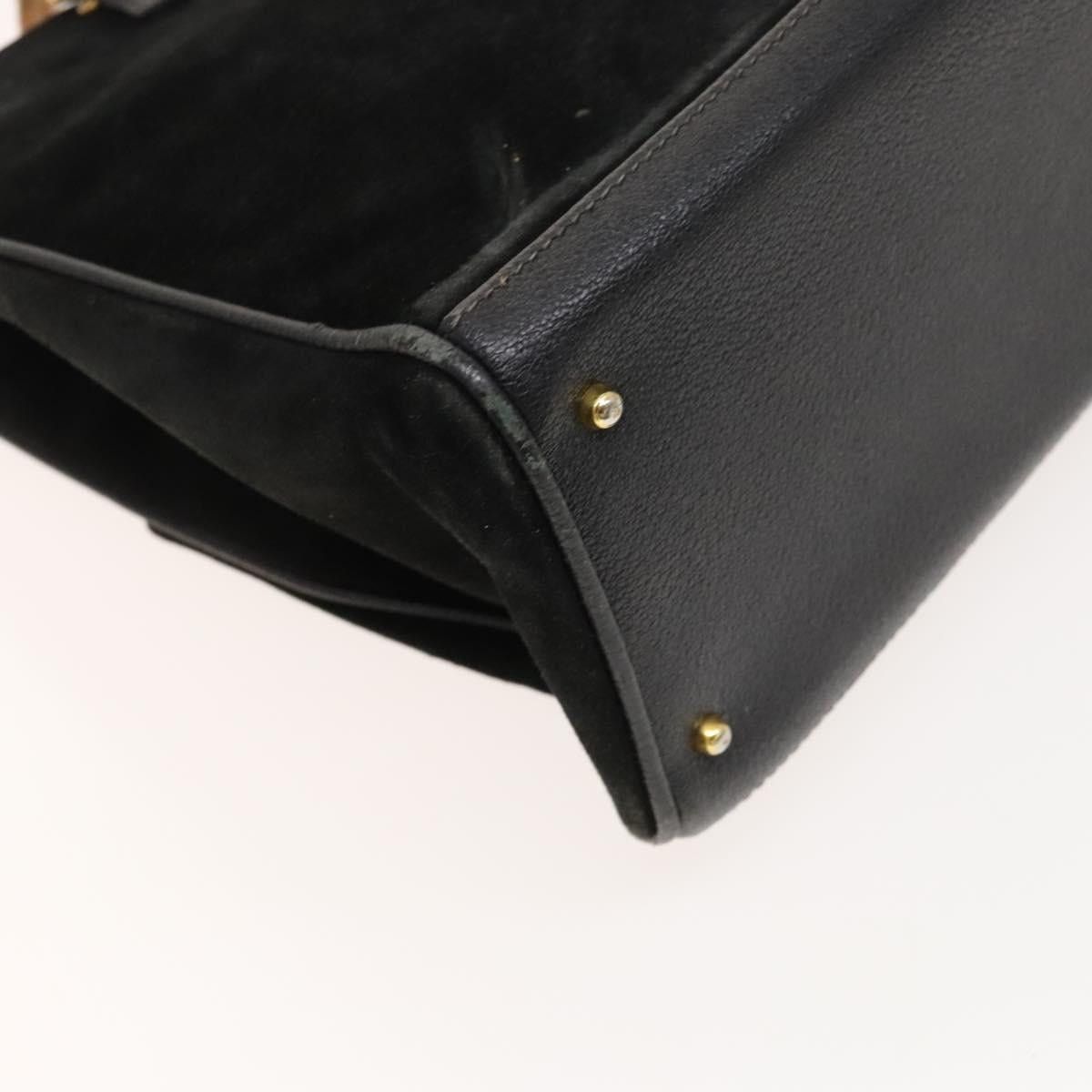 Gucci GUCCI Bamboo Hand Bag Suede Black Gold 002 123 002 123 Size ONE SIZE - 13 Thumbnail