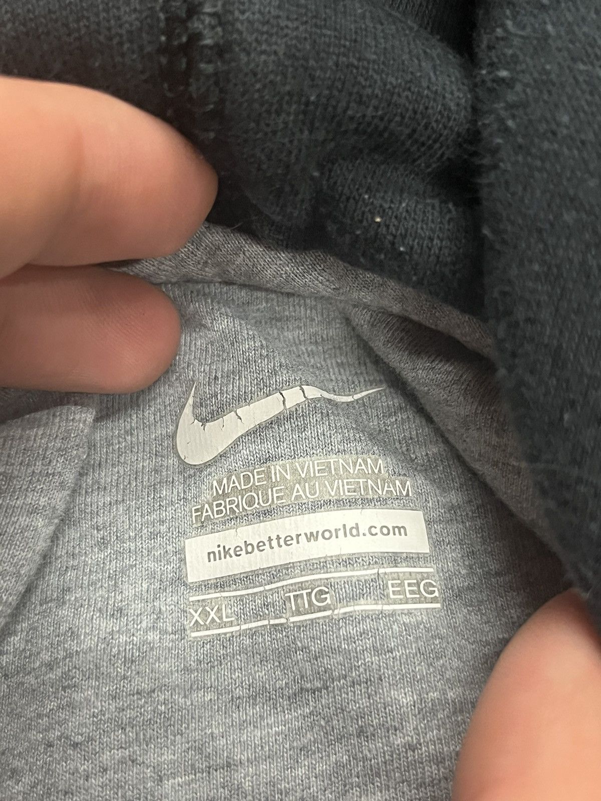 Nike × Vintage Nike center swoosh spell out hoodie streetwear hype rare y2k Size US XXL / EU 58 / 5 - 7 Thumbnail