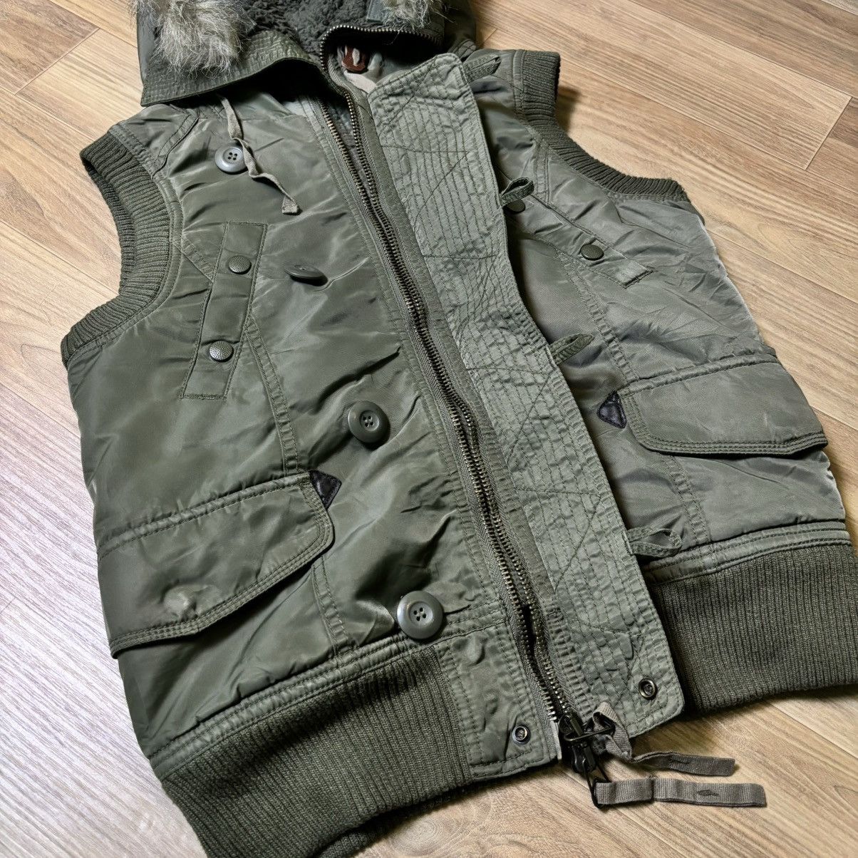 14th Addiction × If Six Was Nine × Le Grande Bleu (L.G.B.) G.O.A Fur vest jacket IfSixWasNine LGB Style Size US S / EU 44-46 / 1 - 12 Thumbnail