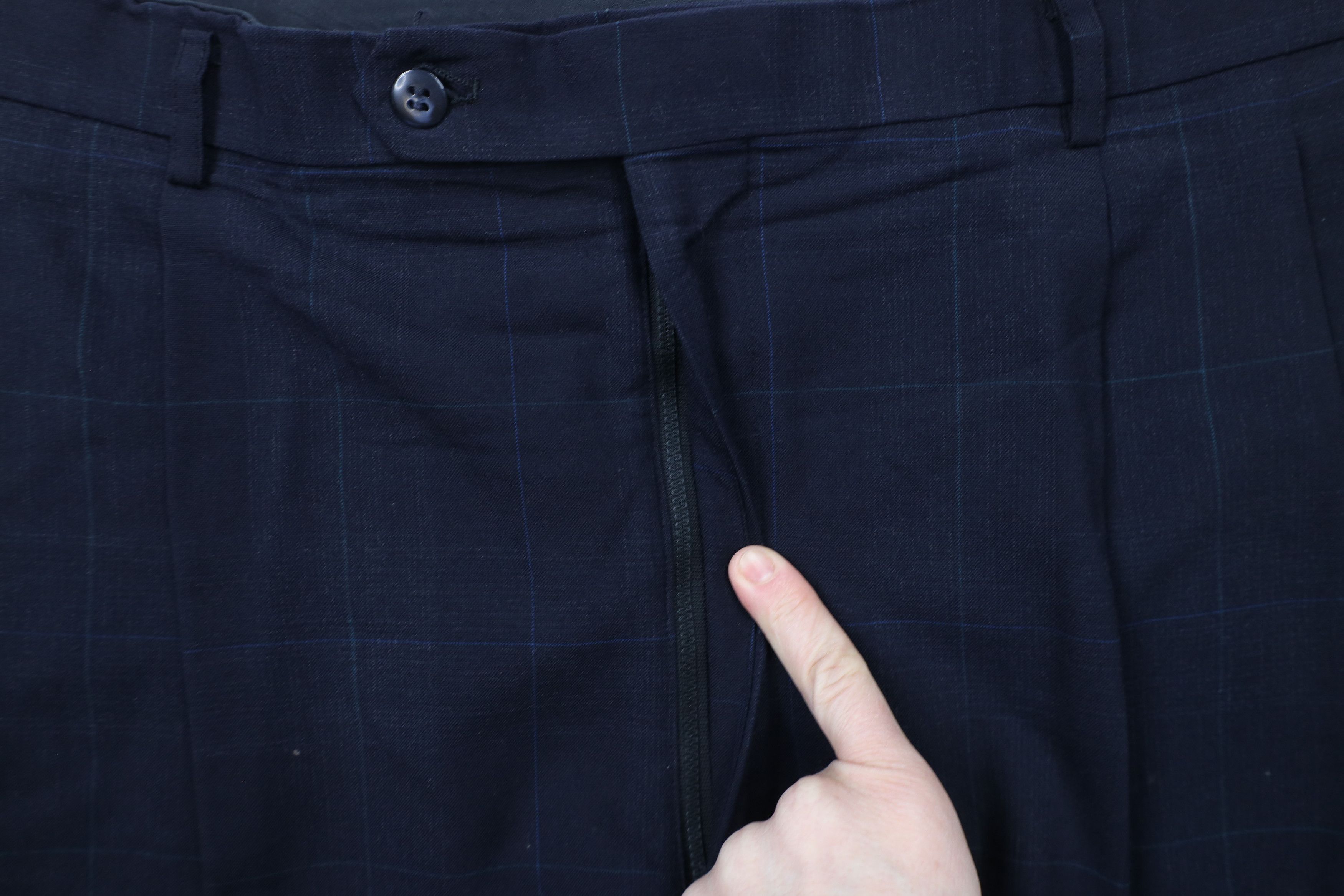 Vintage Vintage 90s Streetwear Hand Tailored Wool Wide Leg Pants Size US 36 / EU 52 - 8 Thumbnail