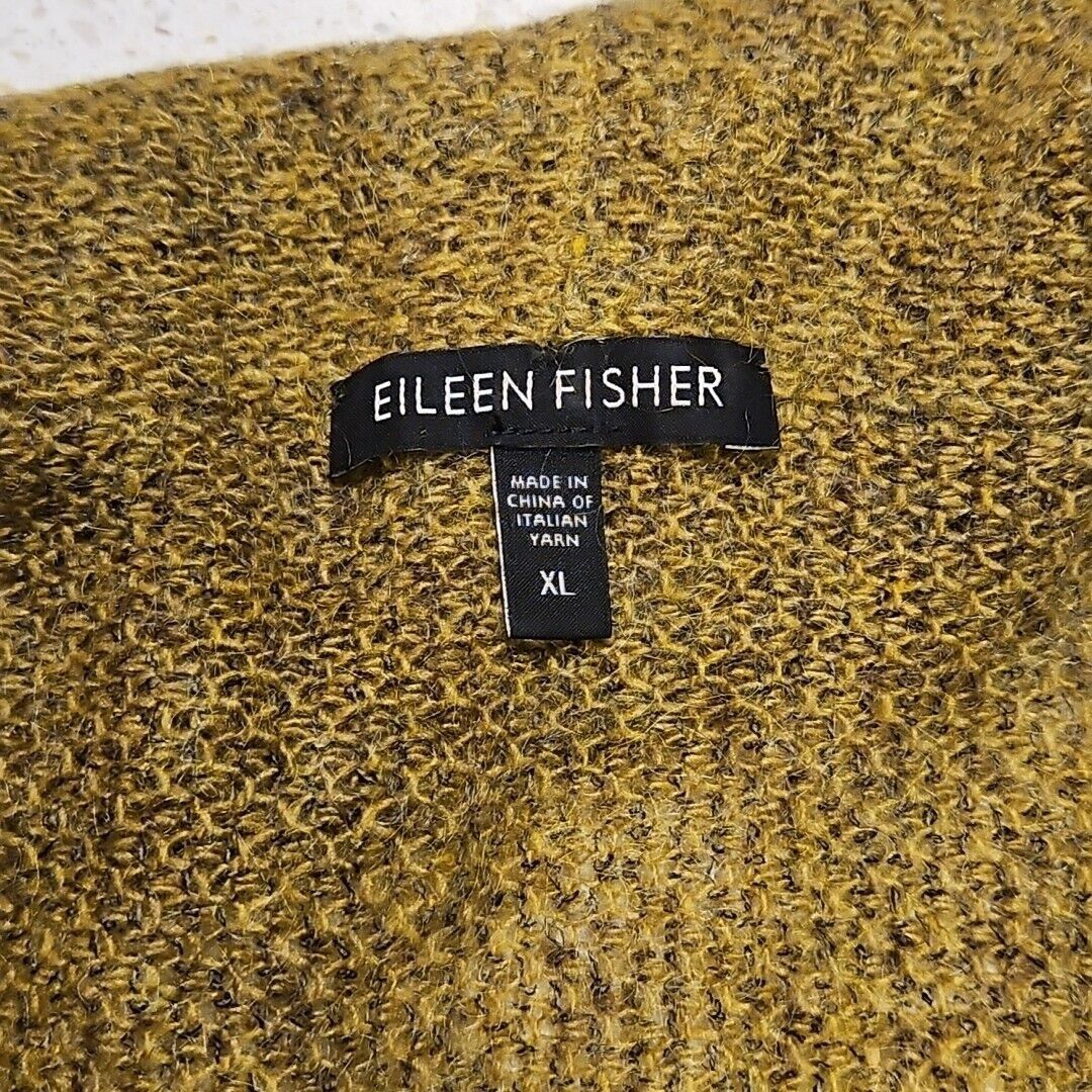 Eileen Fisher Eileen Fisher Poncho Womens XL Green Cashmere Mohair Cowl Ne Size XL / US 12-14 / IT 48-50 - 7 Thumbnail