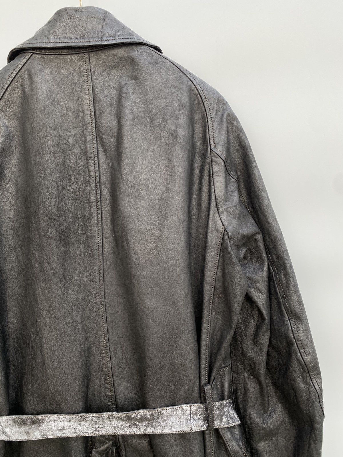 CHRISTIAN PEAU Christian Peau- Waxed Leather Trench Coat Size US M / EU 48-50 / 2 - 10 Thumbnail