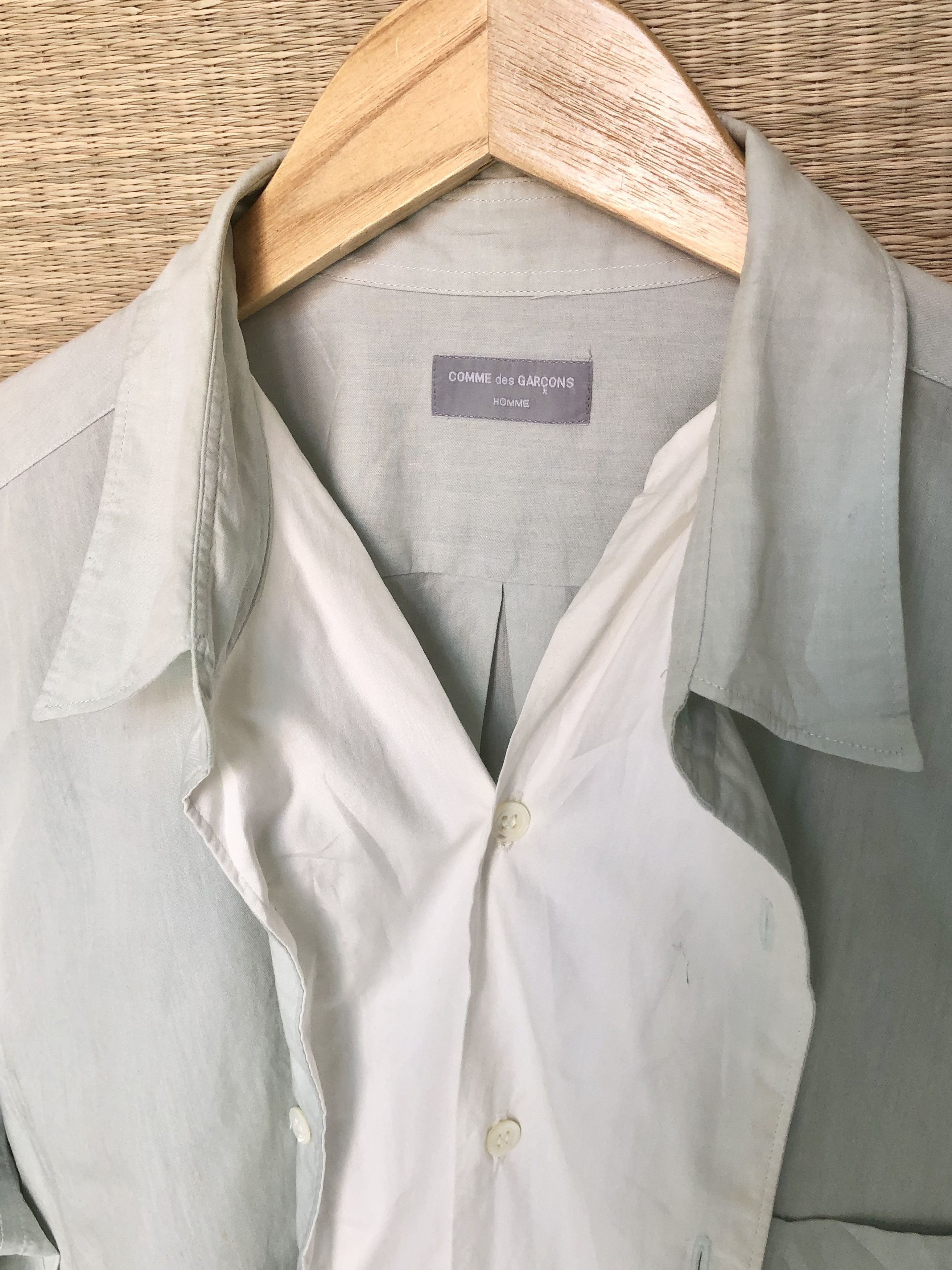 Comme des Garcons Homme sea-foam double layered shirt Size US L / EU 52-54 / 3 - 2 Thumbnail