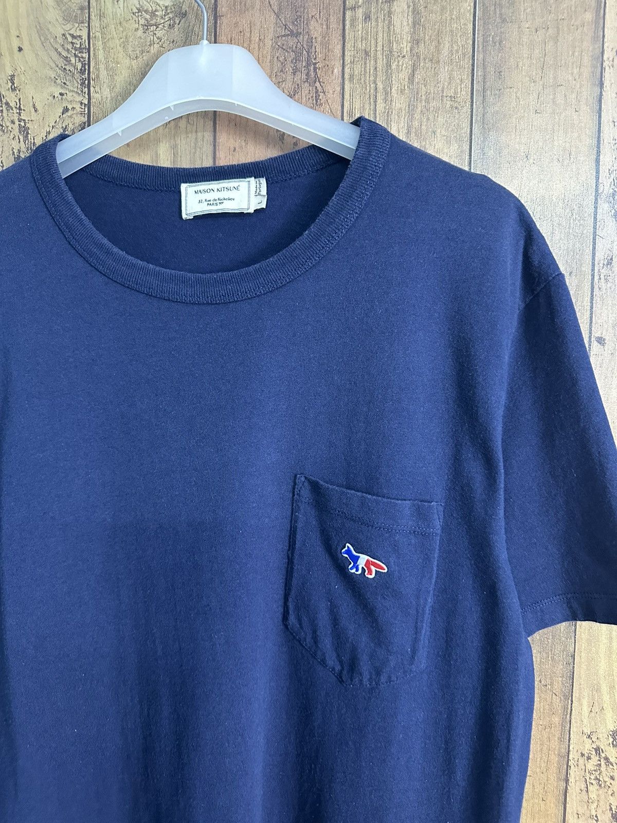 Maison Kitsune Maison Kitsune Single Pocket TShirt A392 Size US L / EU 52-54 / 3 - 2 Thumbnail