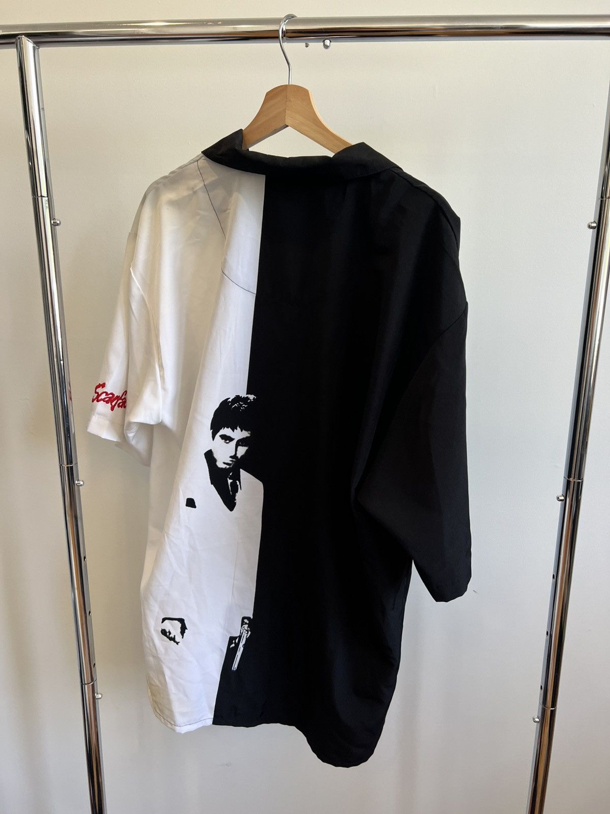 Vintage SCARFACE TONY MONTANA RAYON BUTTON UP Size US XL / EU 56 / 4 - 2 Thumbnail
