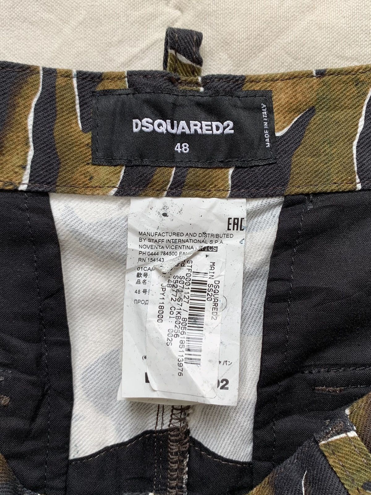 Dsquared2 SS20 Dsquared2 Camo Tiger Stripe Military Cargo Pant Size US 34 / EU 50 - 4 Thumbnail