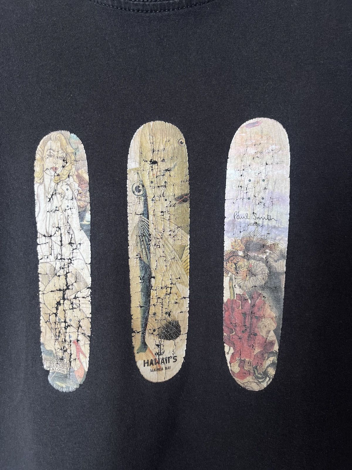 Paul Smith Vintage Paul Smith Jeans Skateboard Decks Printed Brown Tee Size US S / EU 44-46 / 1 - 3 Thumbnail