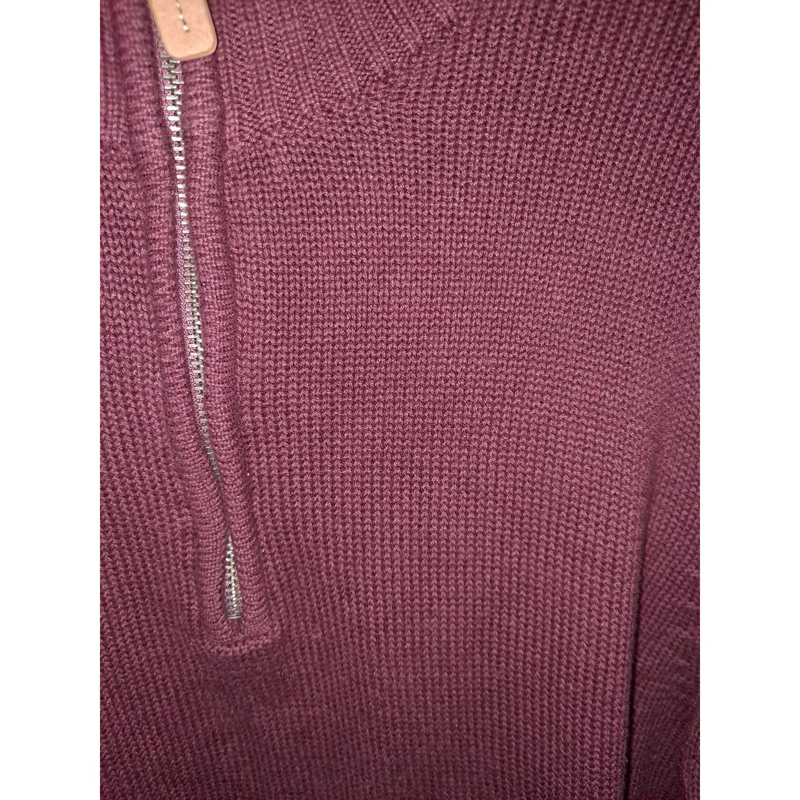 Other St John's Bay Maroon 1/4 Zip Sweater 100% Cotton Size Large Size US L / EU 52-54 / 3 - 2 Thumbnail