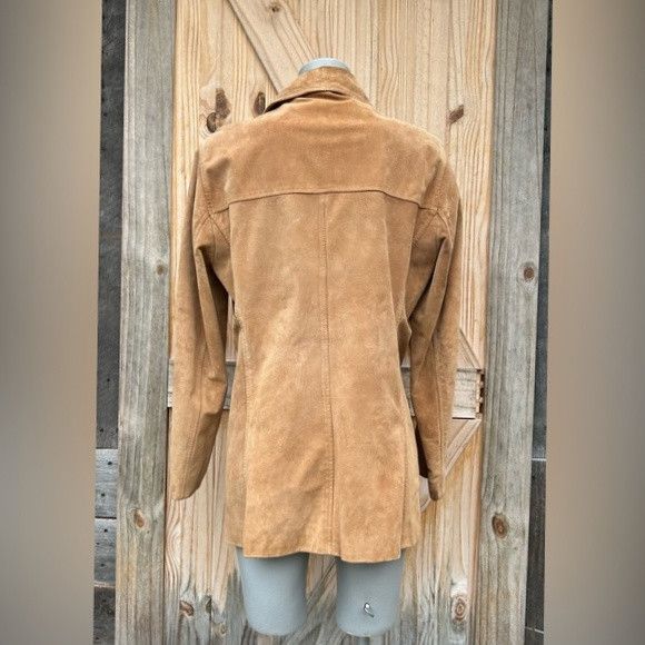 Other Mark New York Womens Tan Genuine Suede Shirt Jacket~L~ Size L / US 10 / IT 46 - 5 Thumbnail