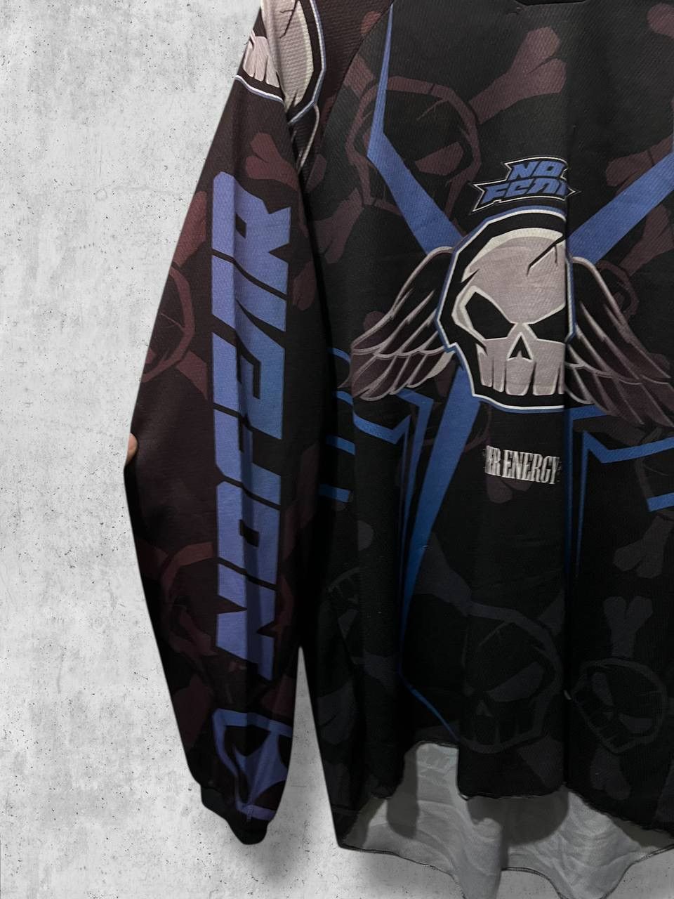 No Fear NO FEAR RACING MOTO JERSEY bike skull long sleeve tee vintag Size US M / EU 48-50 / 2 - 7 Thumbnail