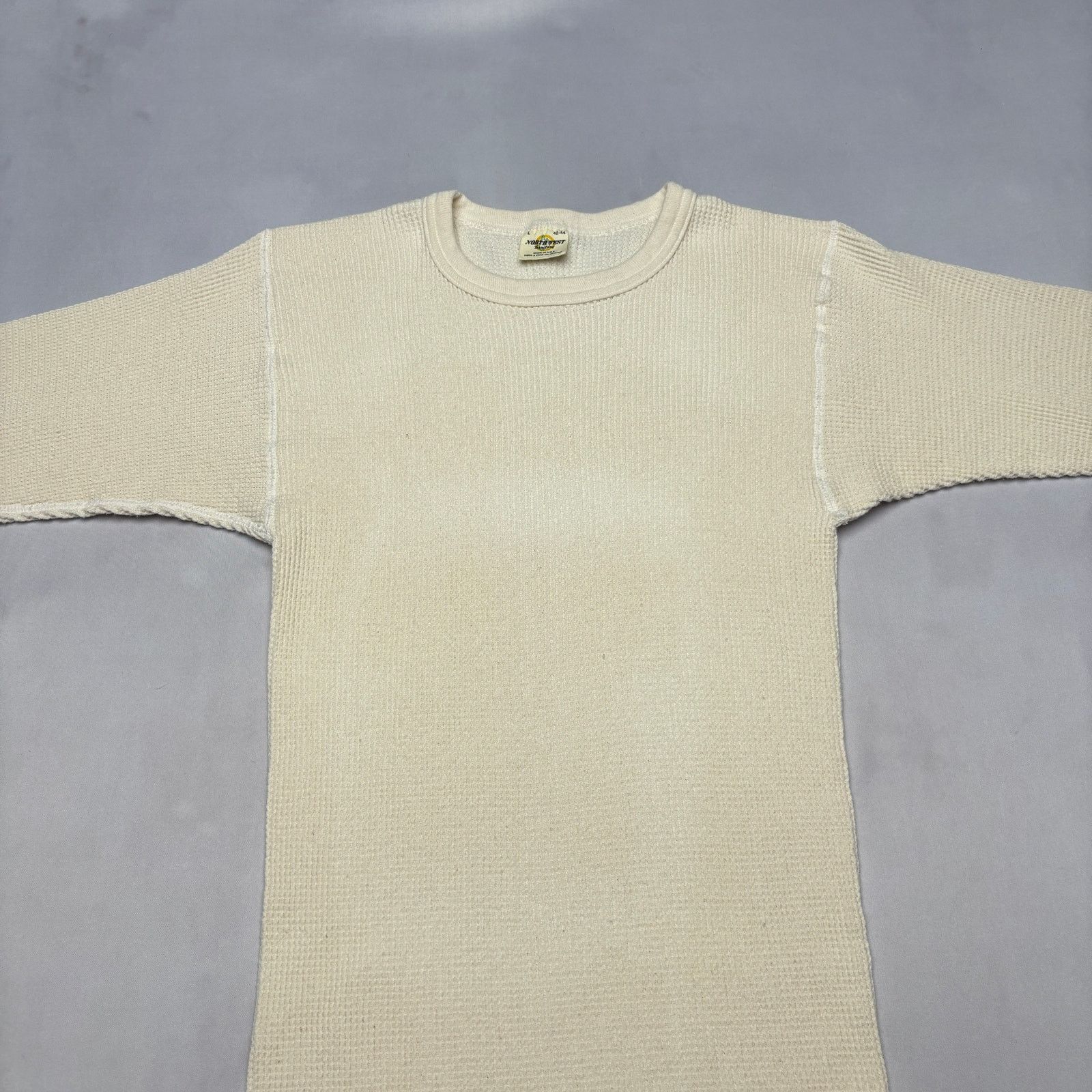 Northwest Territory × Vintage Vintage 70s Thermal Waffle Shirt Large Grunge Kurt Cobain Size US L / EU 52-54 / 3 - 2 Thumbnail