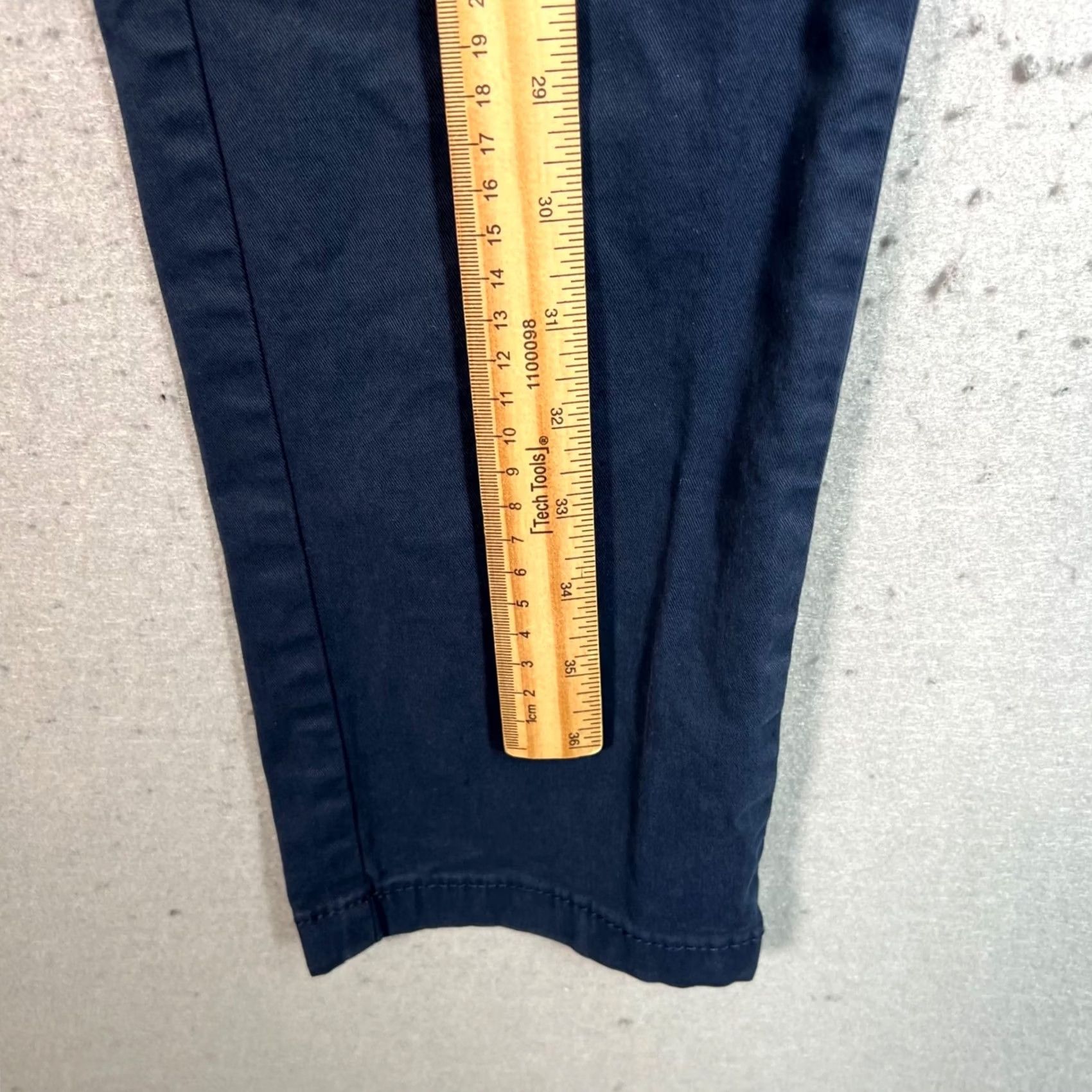 Zara Zara Pants Mens Size 34 Navy Blue Chino Cotton Blend Slim Fit Size US 34 / EU 50 - 6 Thumbnail