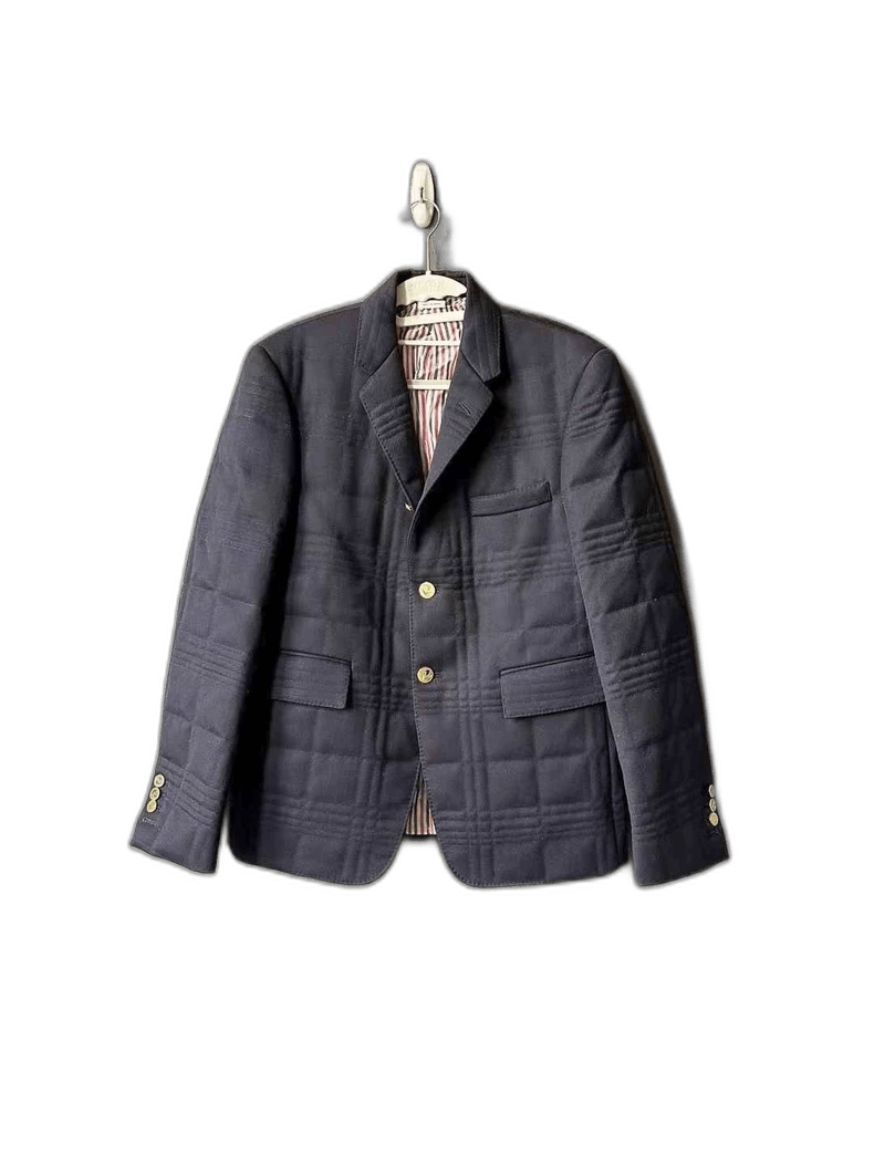 Thom Browne Thom Browne Quilted Suit Jacket with Gold Buttons Size US M / EU 48-50 / 2 - 1 Thumbnail