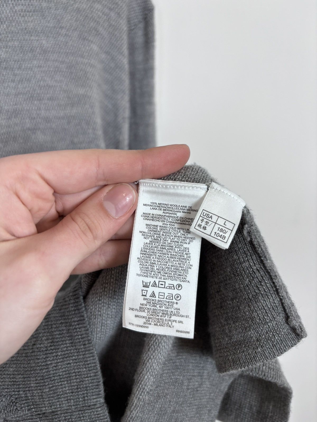 Brooks Brothers Brooks Brothers Men’s Grey Wool 1/4 Zip Knit Sweater Size US L / EU 52-54 / 3 - 11 Thumbnail