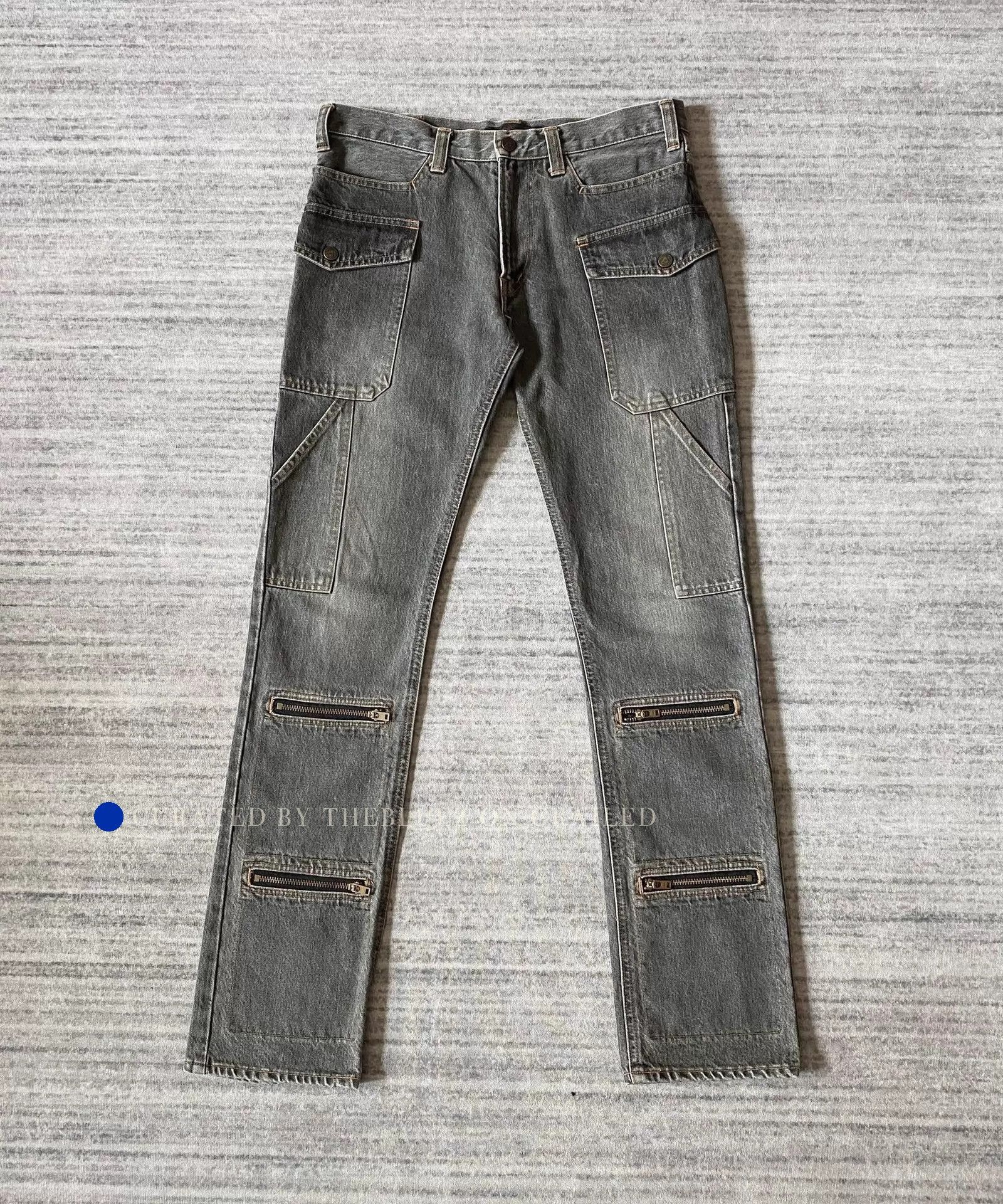 Undercover Distressed Gray Zip Denim Pants Size US 32 / EU 48 - 1 Thumbnail