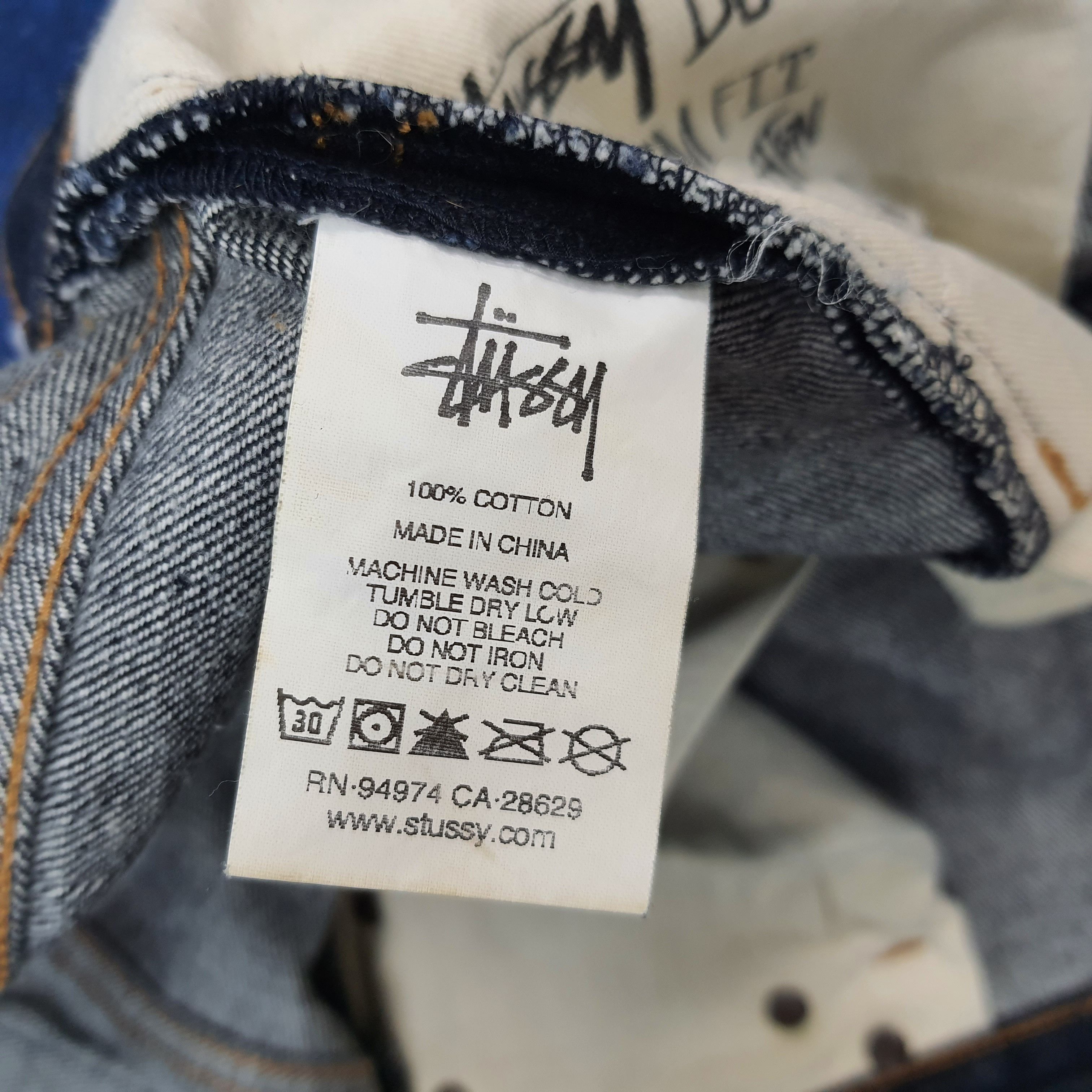 Stussy Vintage Stussy Rough Rugger Denim Custom Logo Jeans C272N25 Size US 30 / EU 46 - 11 Thumbnail