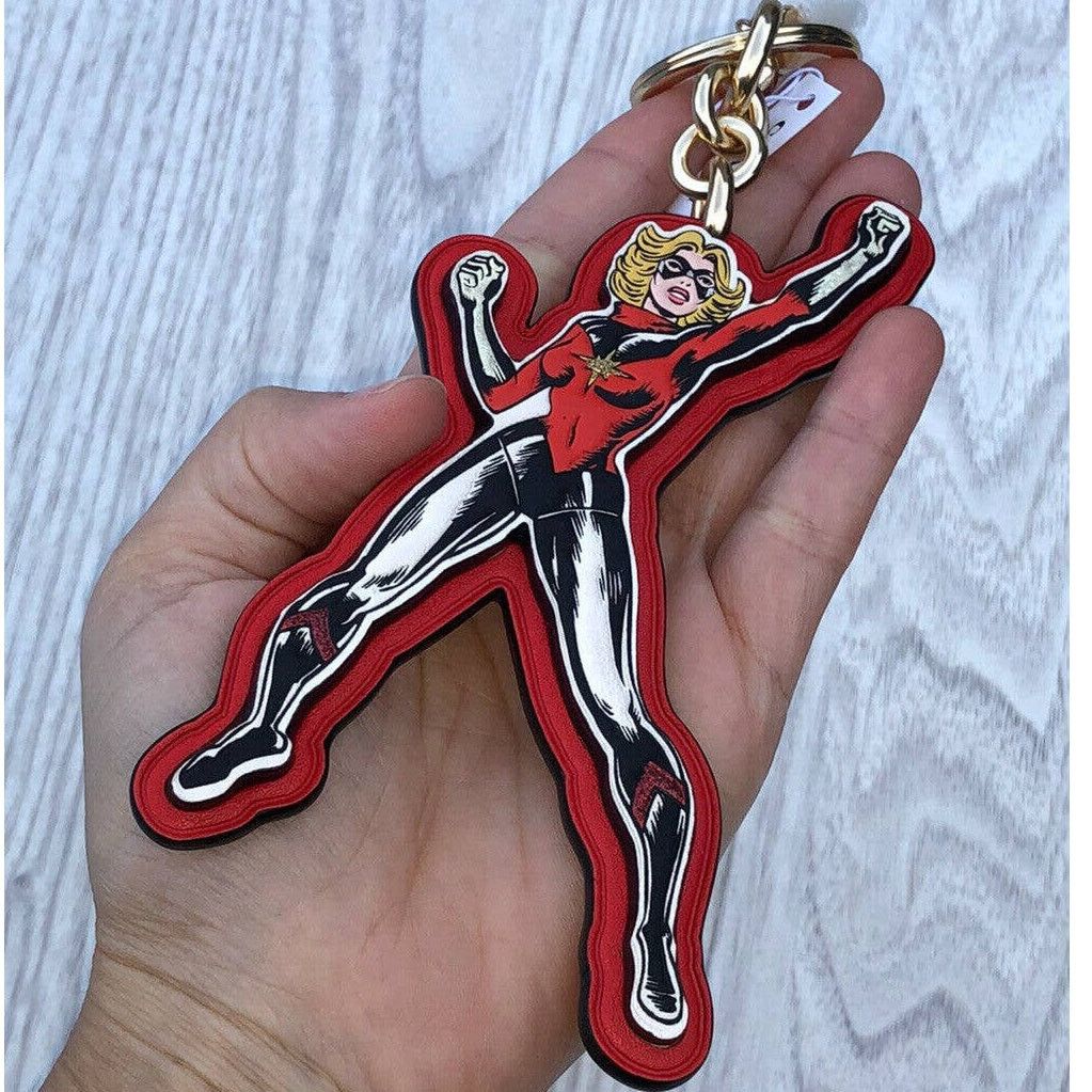 Coach Coach Marvel Carol Danvers Key Fob Bag Charm Key ring Size ONE SIZE - 5 Thumbnail